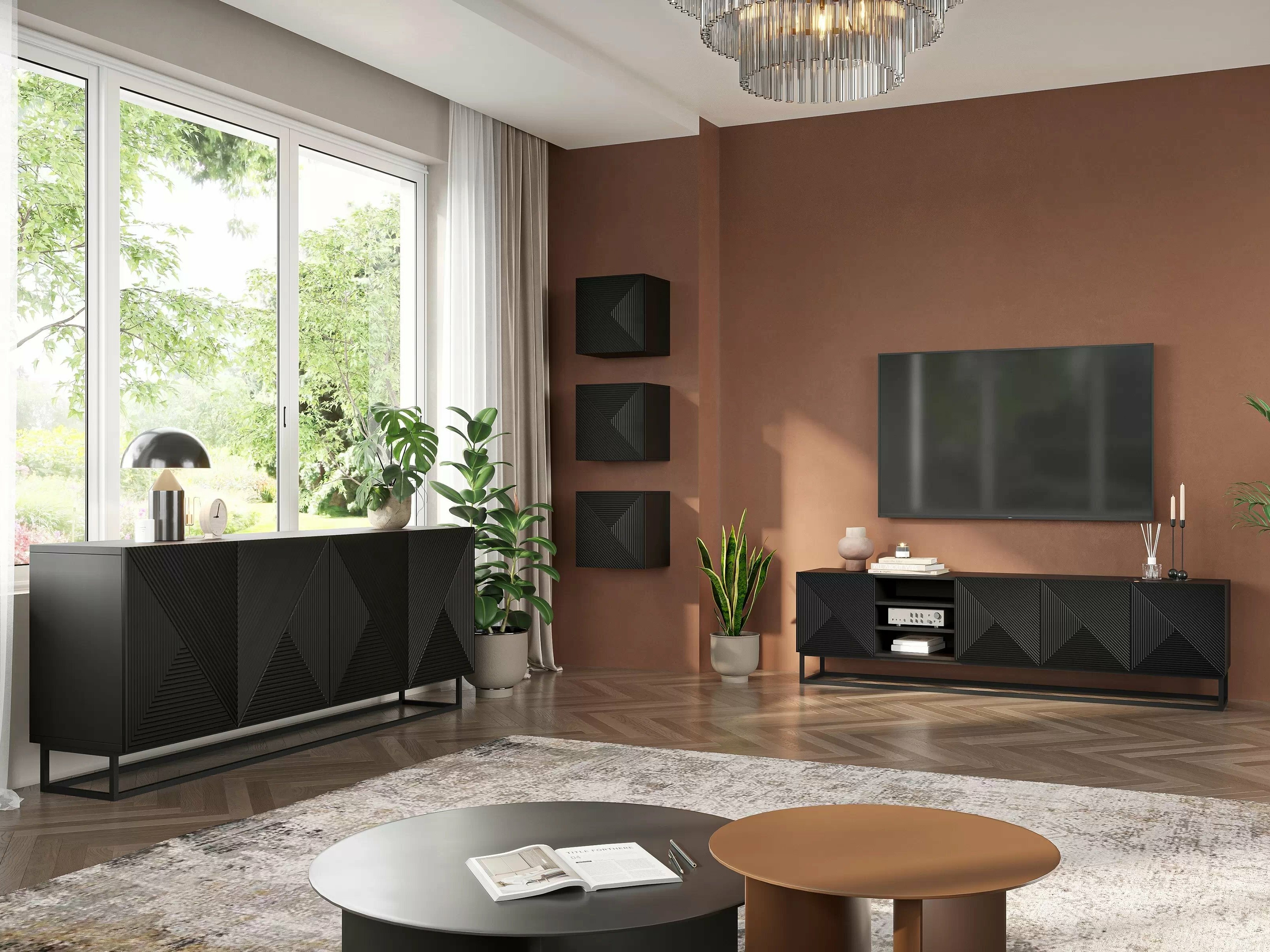 TV galds Dortivi 106 (Matēts melns)