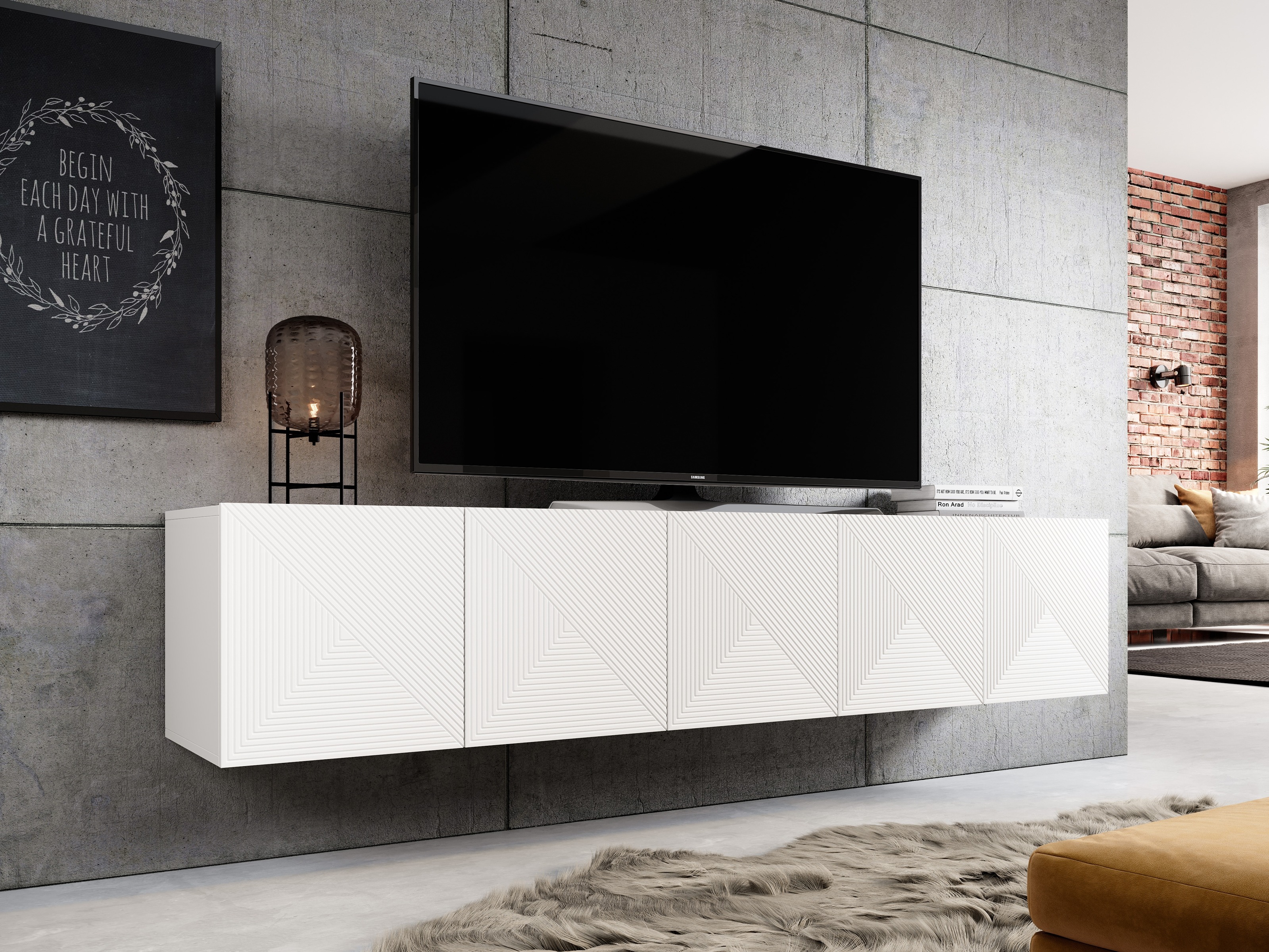 TV galds Dortivi 107 (Matēts balts)