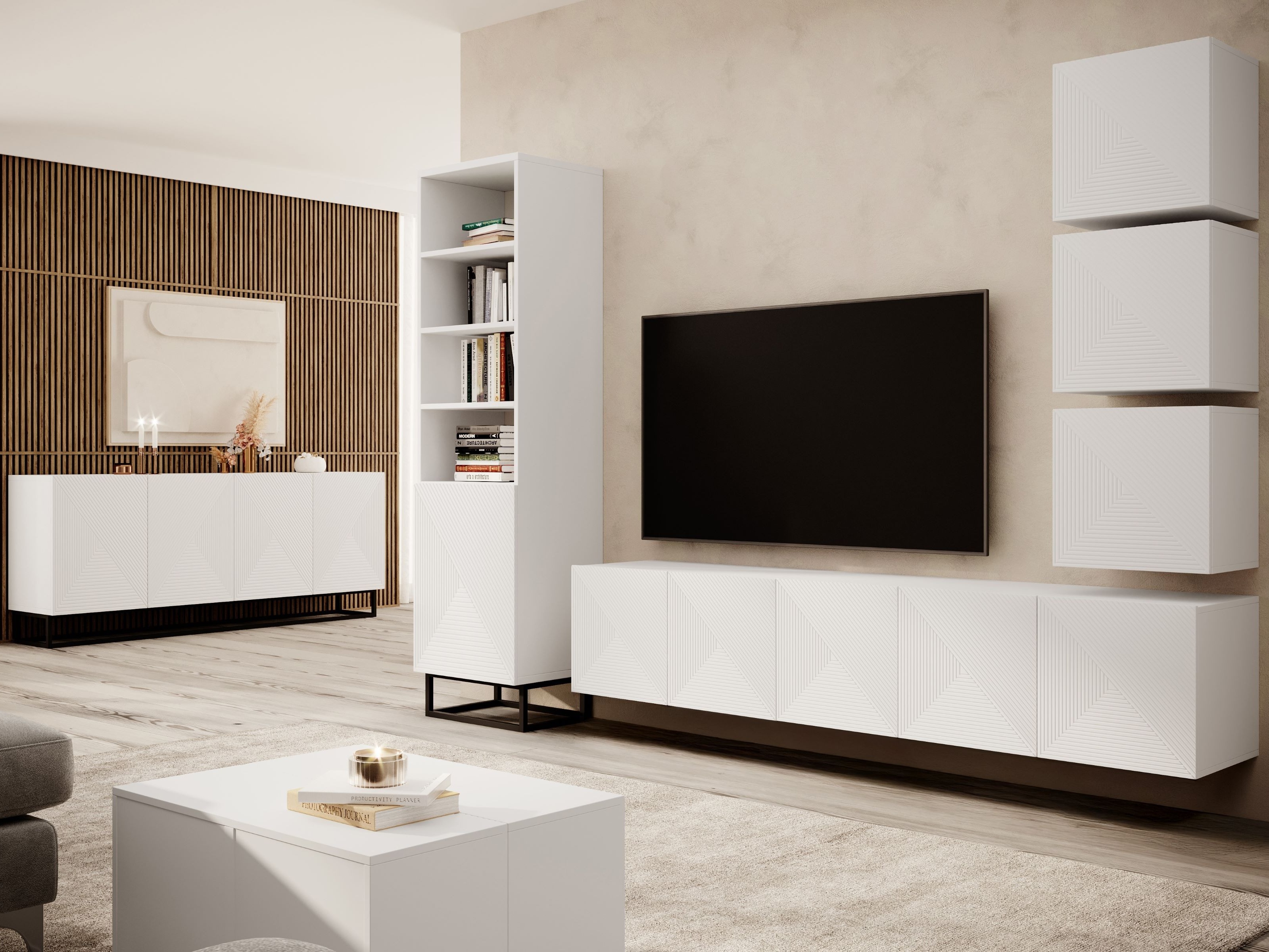 TV galds Dortivi 107 (Matēts balts)