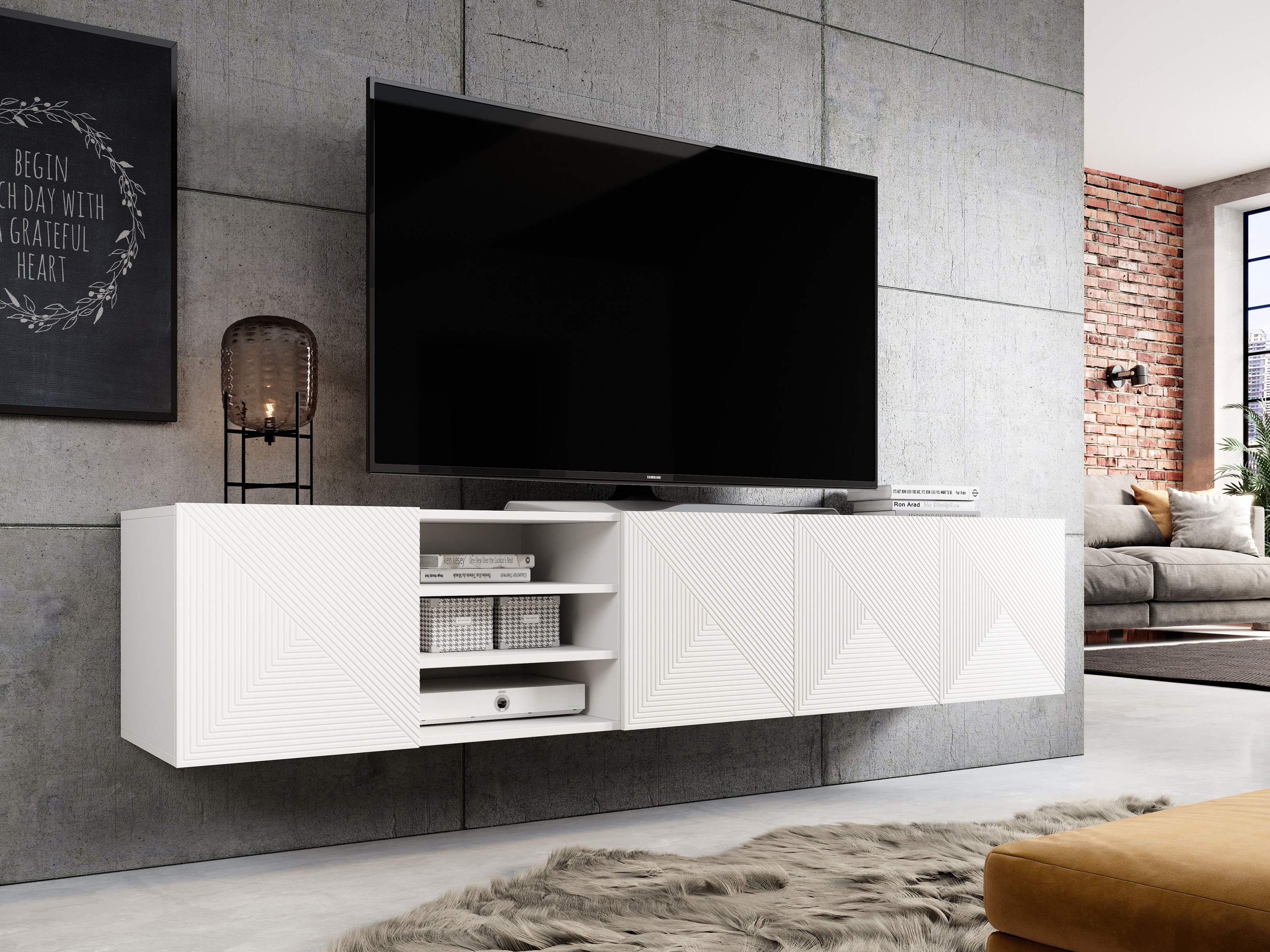 TV galds Dortivi 108 (Matēts balts)