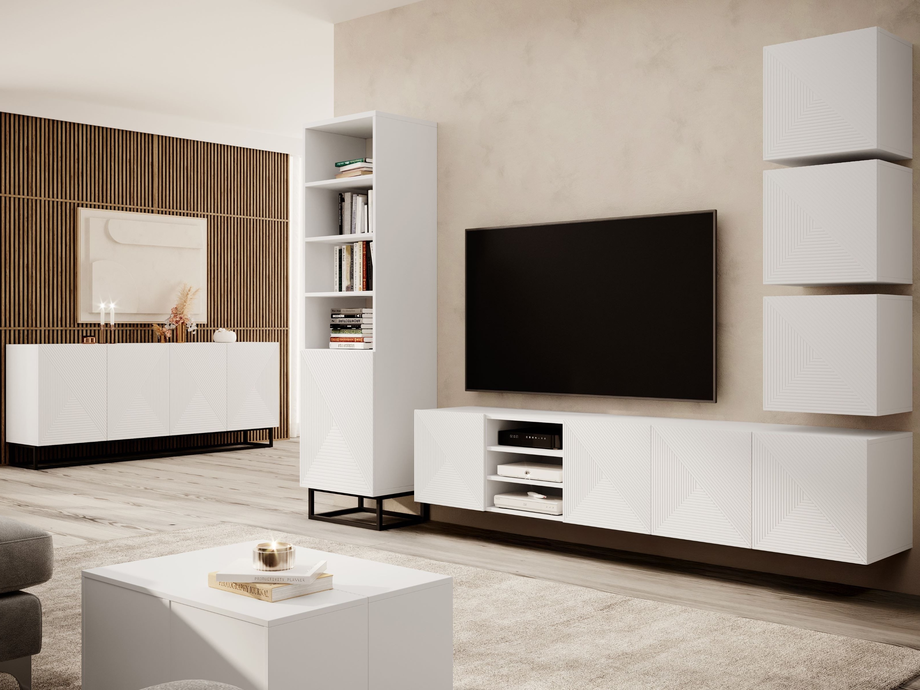 TV galds Dortivi 108 (Matēts balts)