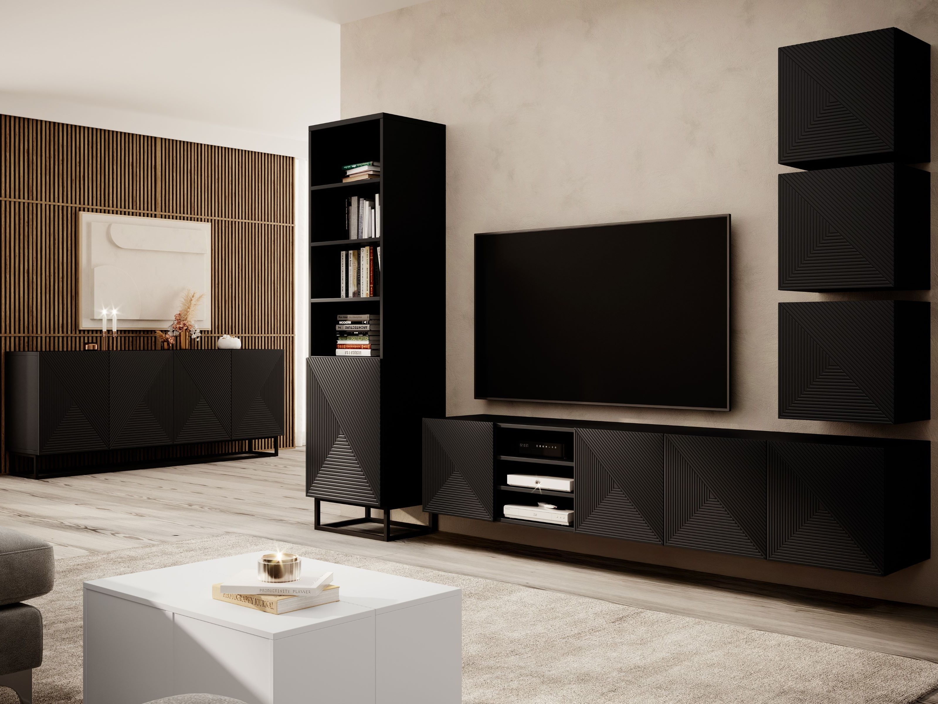 TV galds Dortivi 108 (Matēts melns)