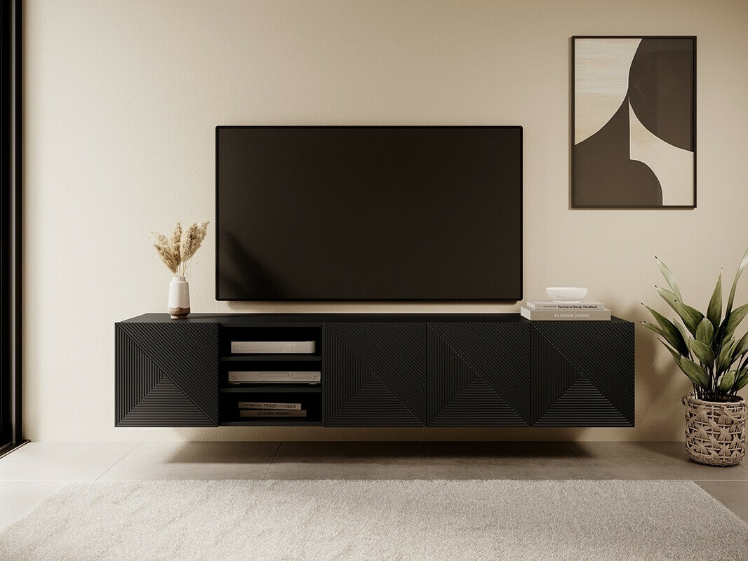 TV galds Dortivi 108 (Matēts melns)