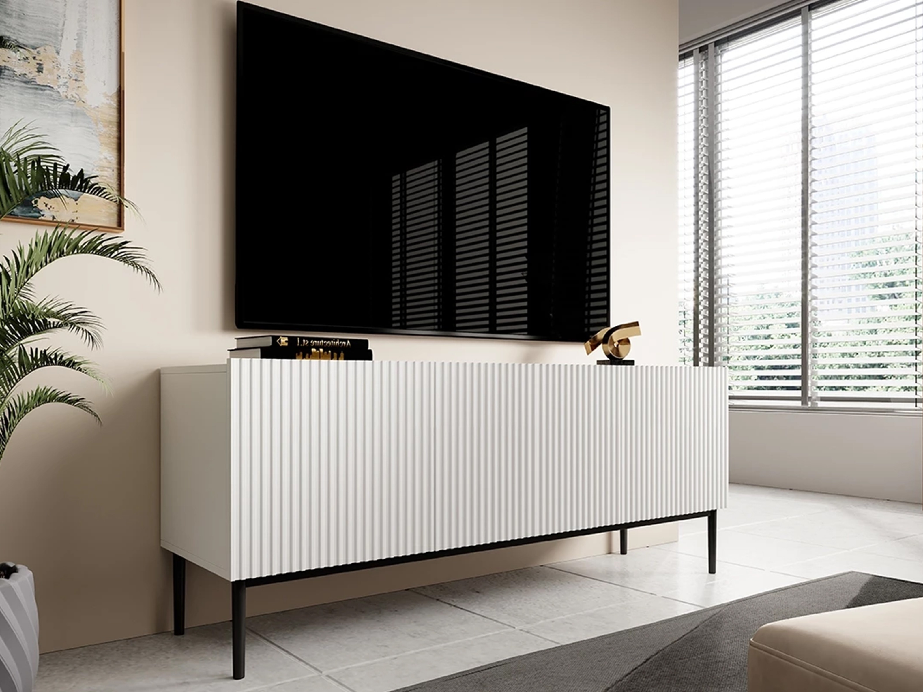 TV galds Melfelu 107 (Melns)