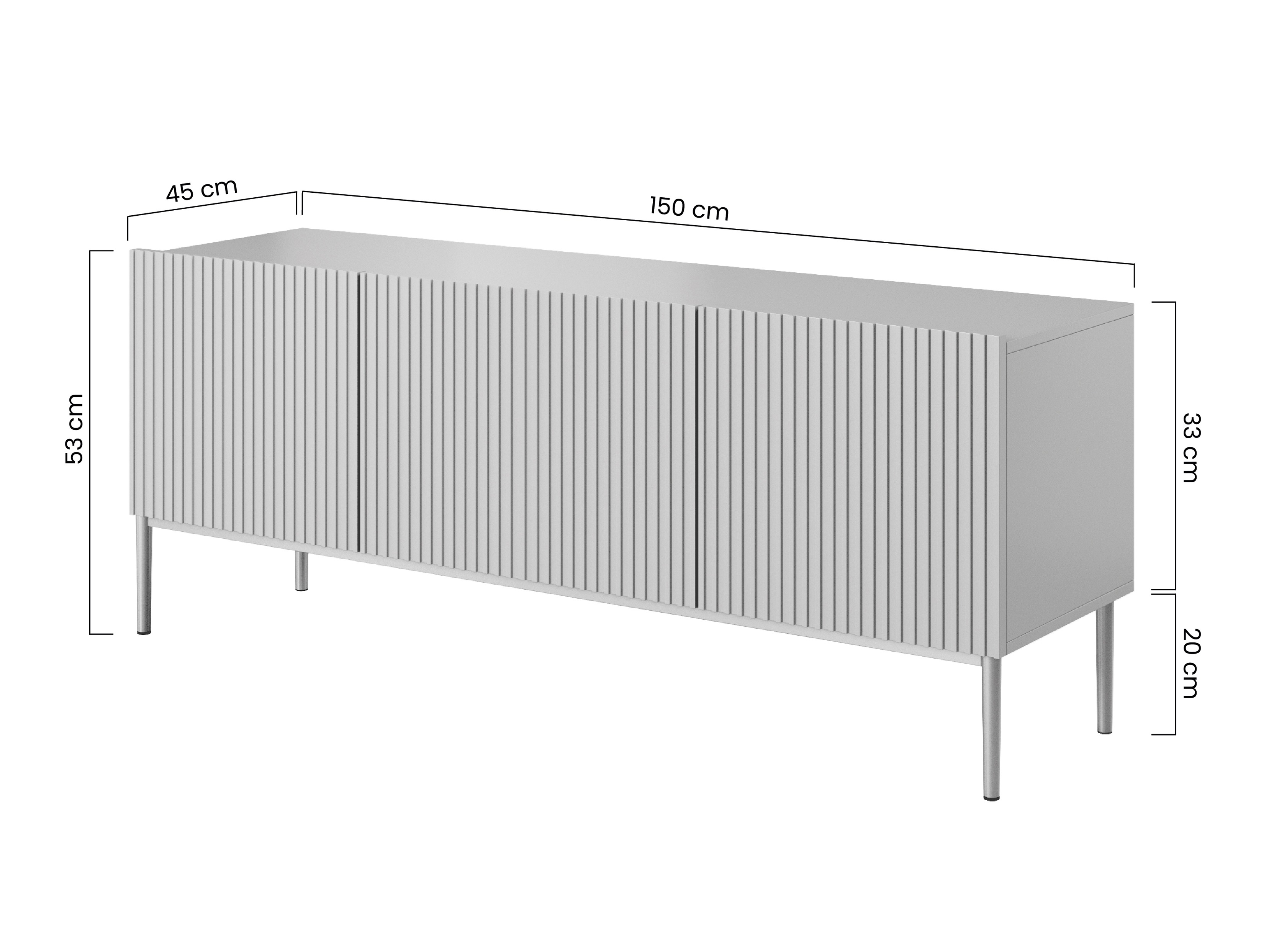 TV galds Melfelu 107 (Melns)