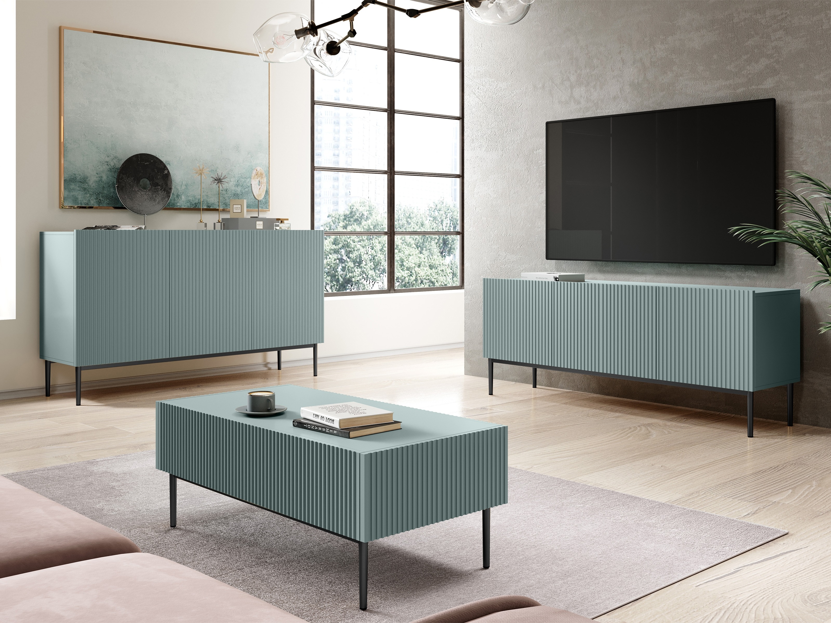 TV galds Melfelu 107 (Tirkīzs)