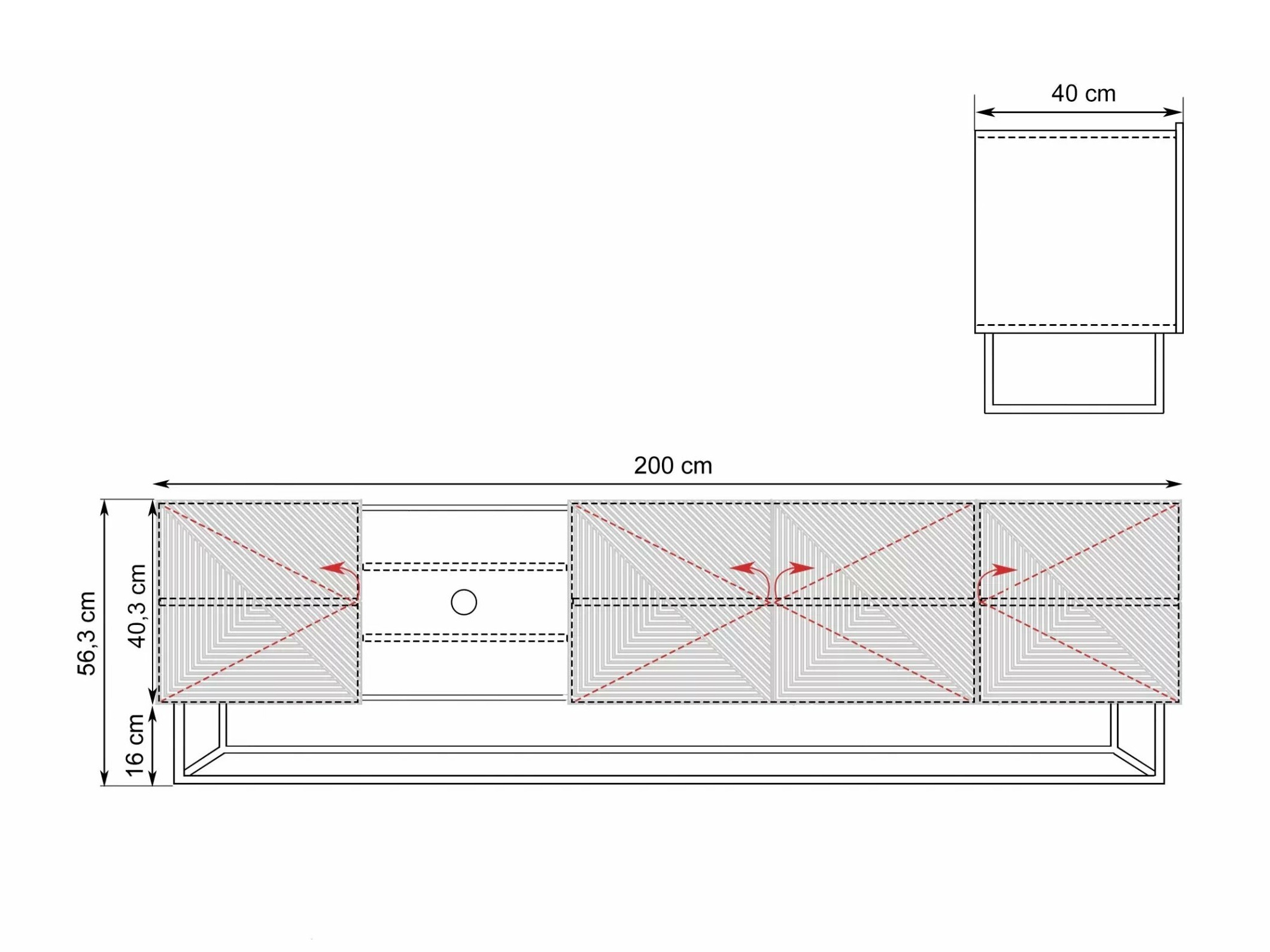 ТВ тумба Dortivi 106 (Матовый белый)