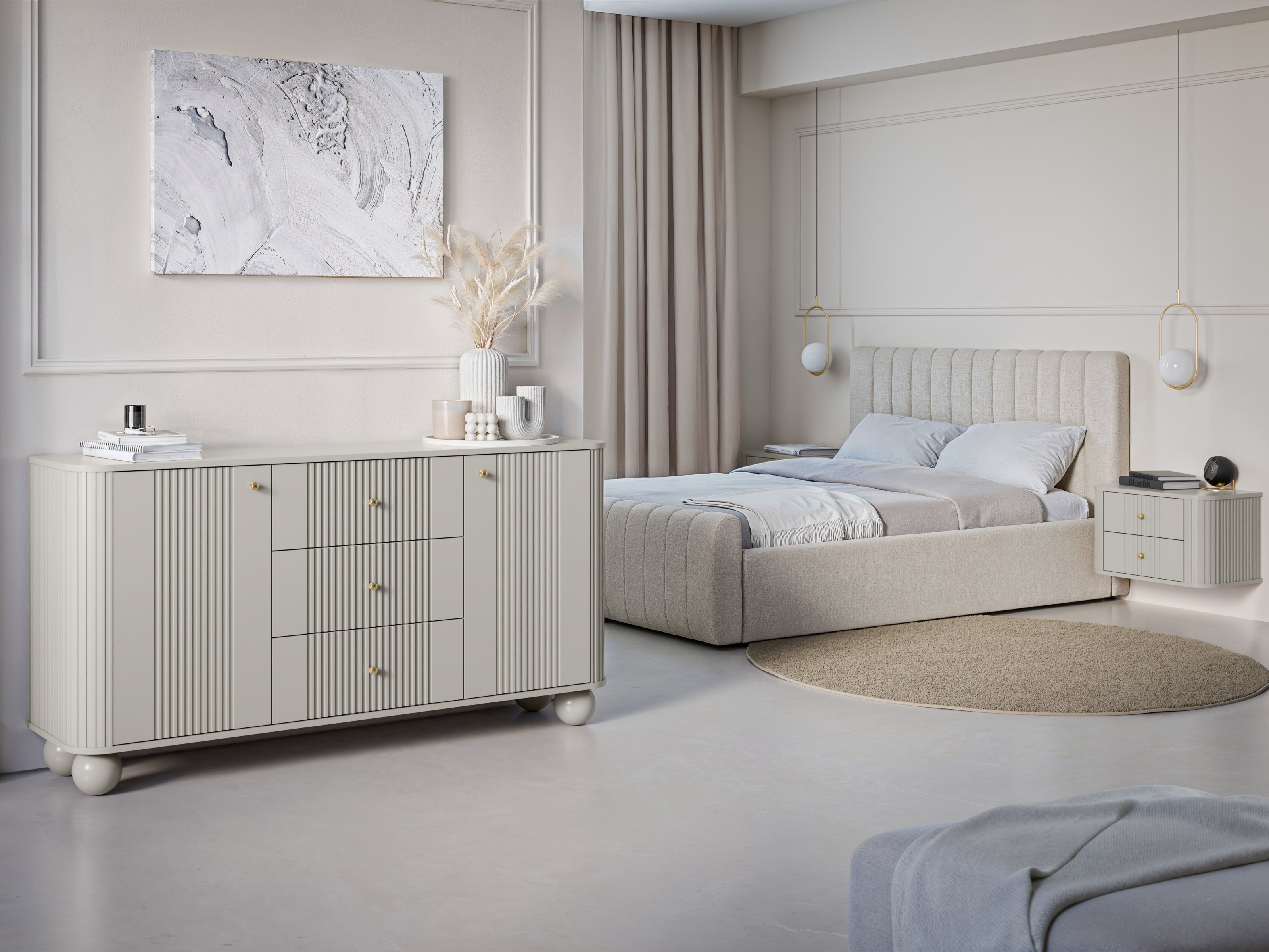 Комплект прикроватных тумбочек Revtoru 107 (Кашемир)