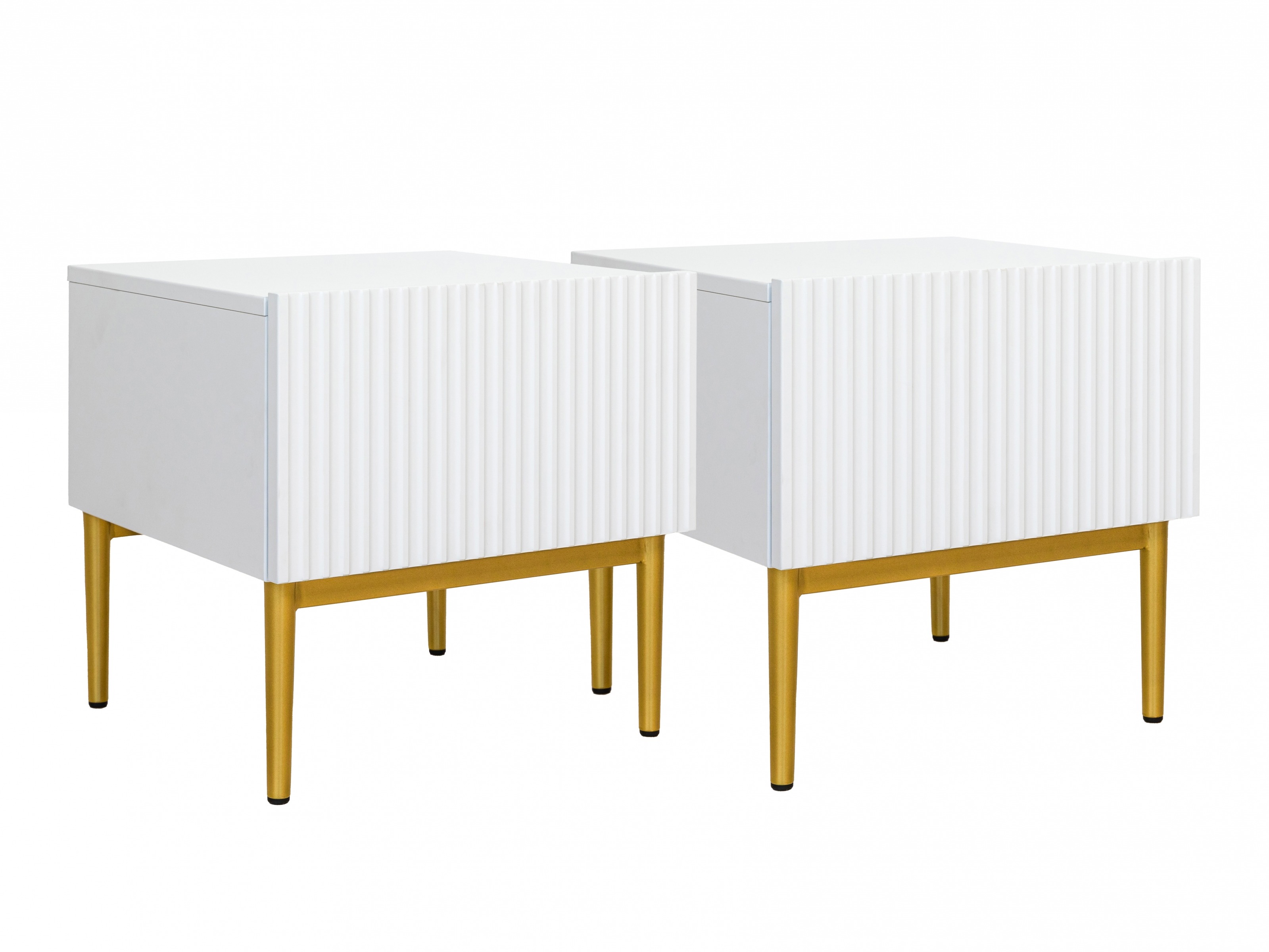 Naktsgaldiņu komplekts Melfelu 111 (Balts)