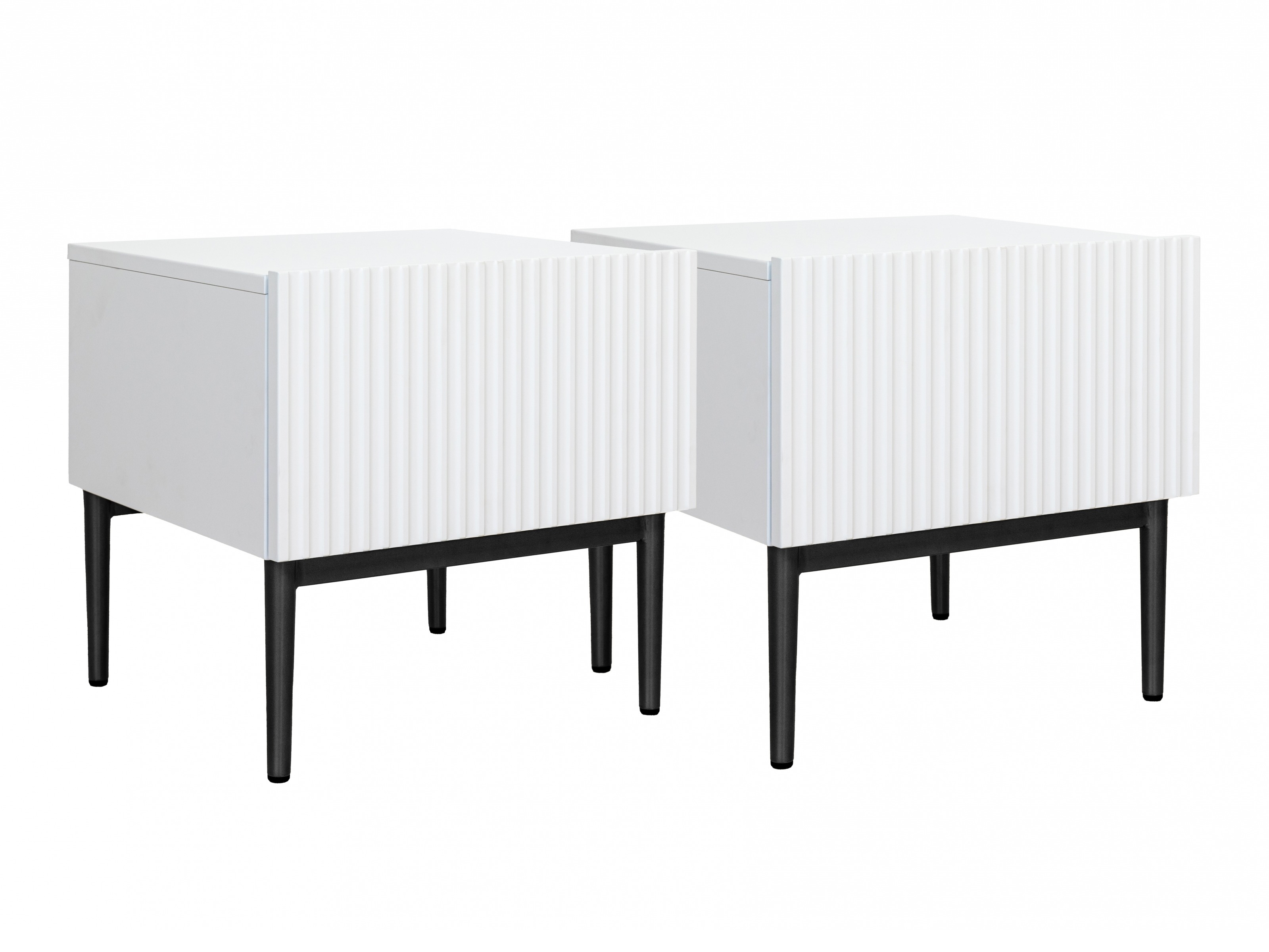 Naktsgaldiņu komplekts Melfelu 111 (Balts)