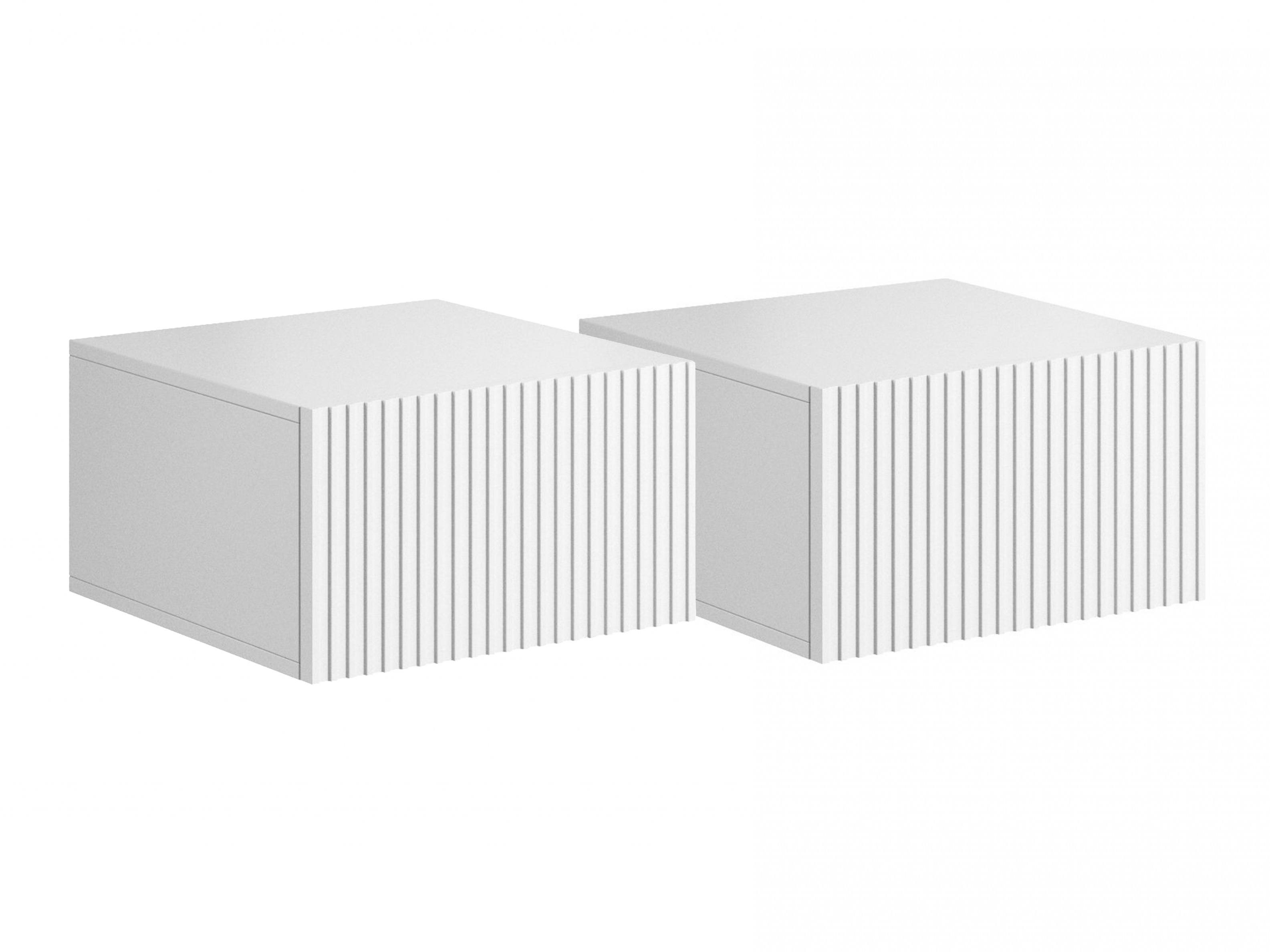 Naktsgaldiņu komplekts Melfelu 112 (Balts)