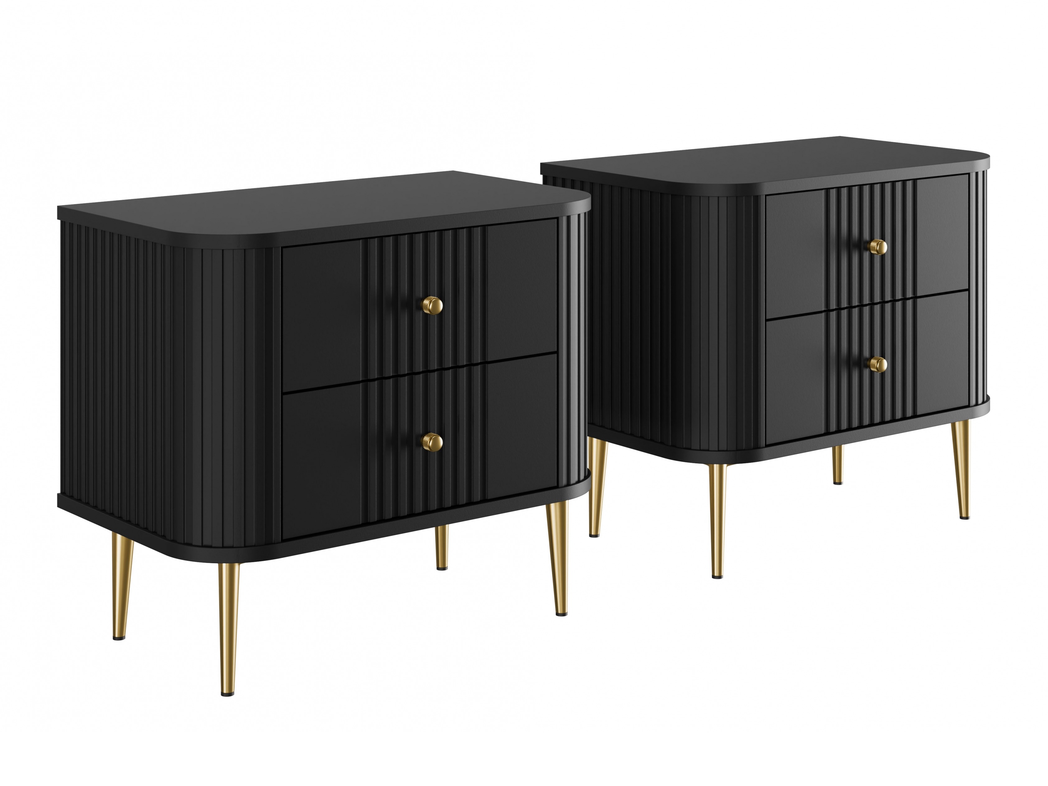 Naktsgaldiņu komplekts Revtoru 106 (Melns)