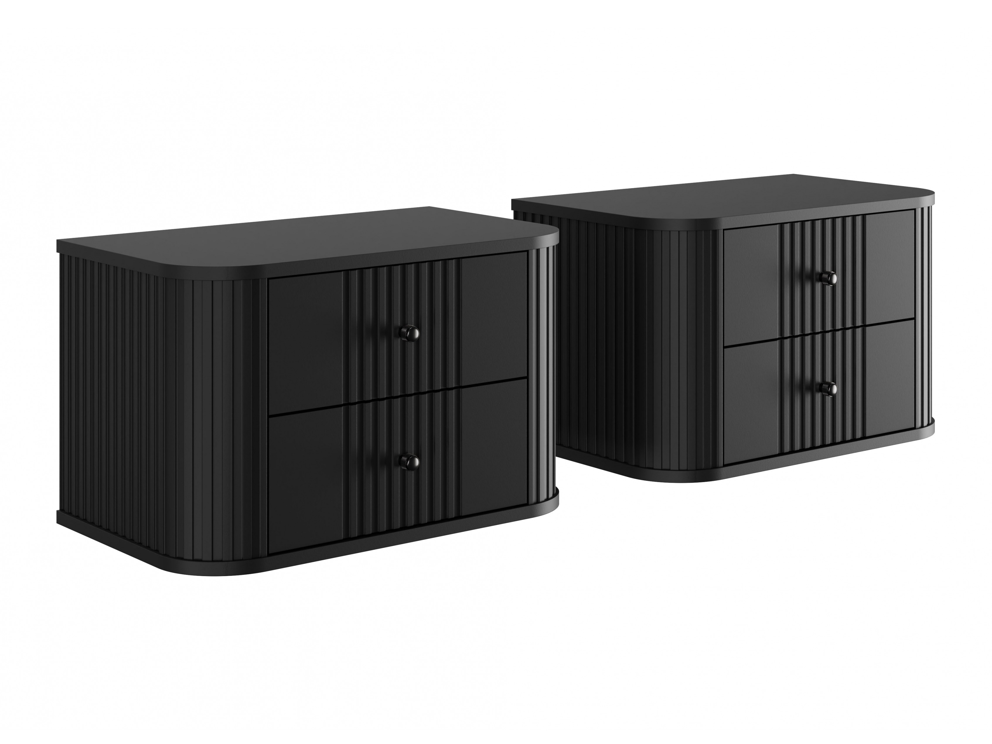 Naktsgaldiņu komplekts Revtoru 107 (Melns)