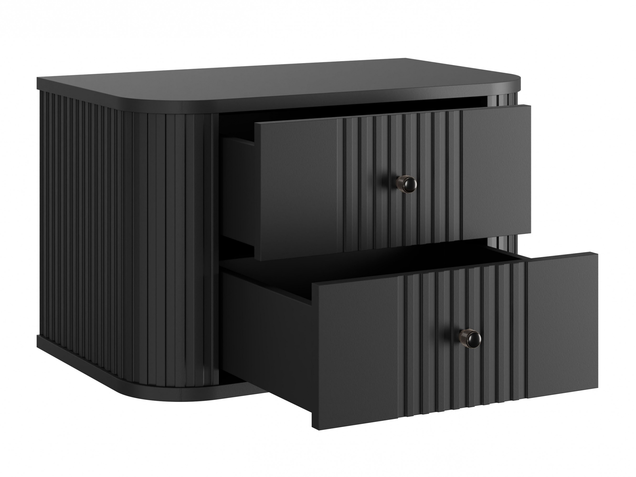 Naktsgaldiņu komplekts Revtoru 107 (Melns)