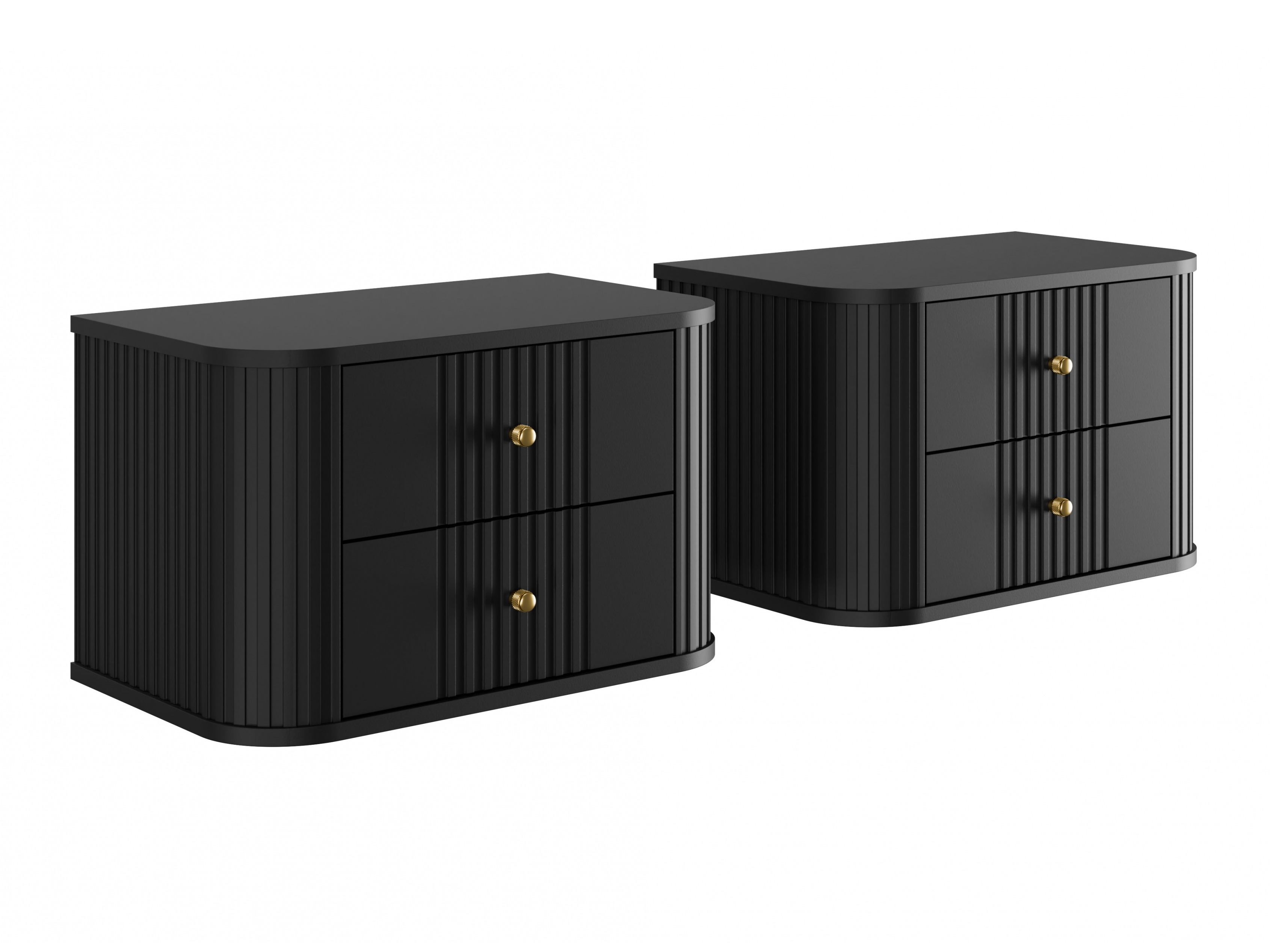 Naktsgaldiņu komplekts Revtoru 107 (Melns)