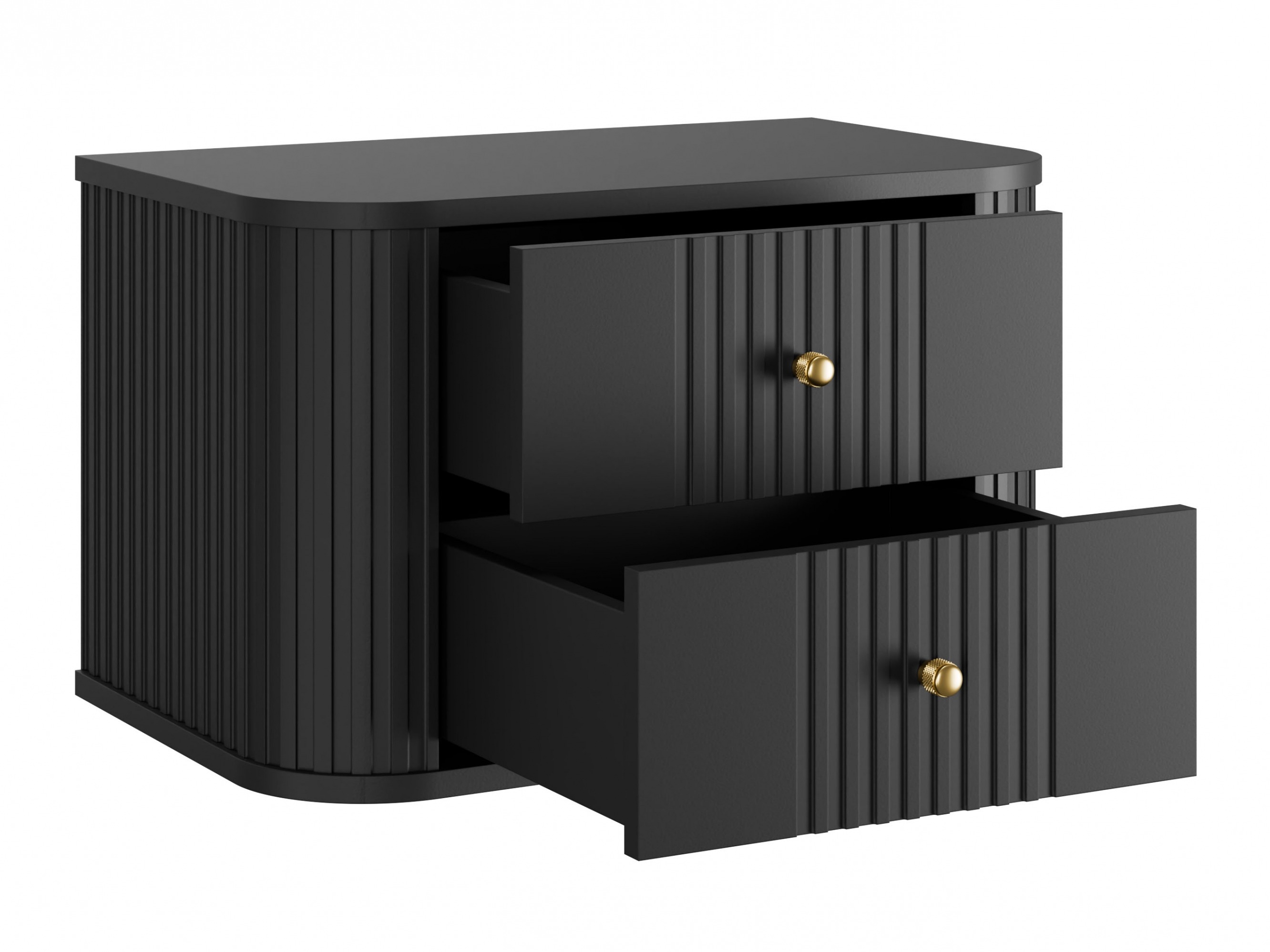 Naktsgaldiņu komplekts Revtoru 107 (Melns)