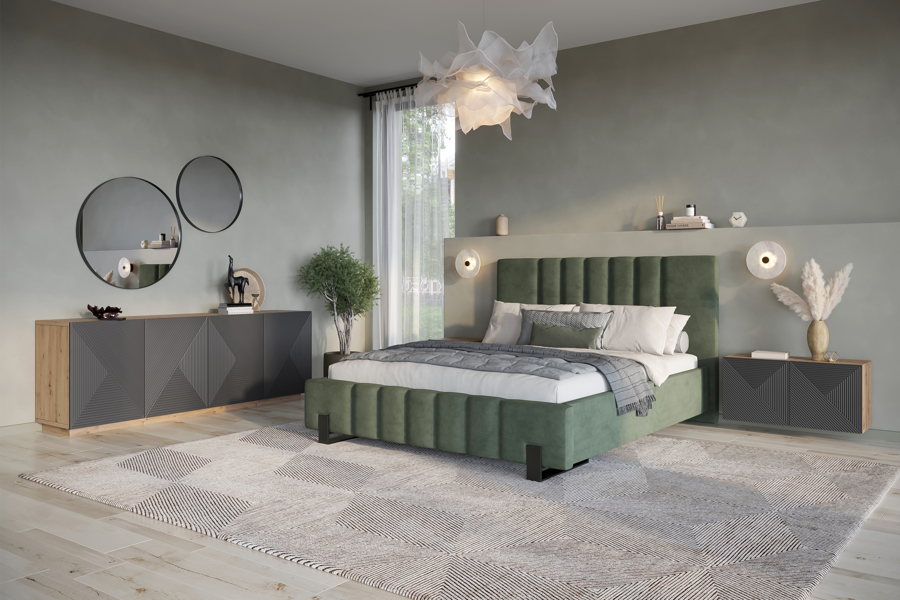 Шкафчик Dortivi 110 (Artisan дуб + Матовый серый)