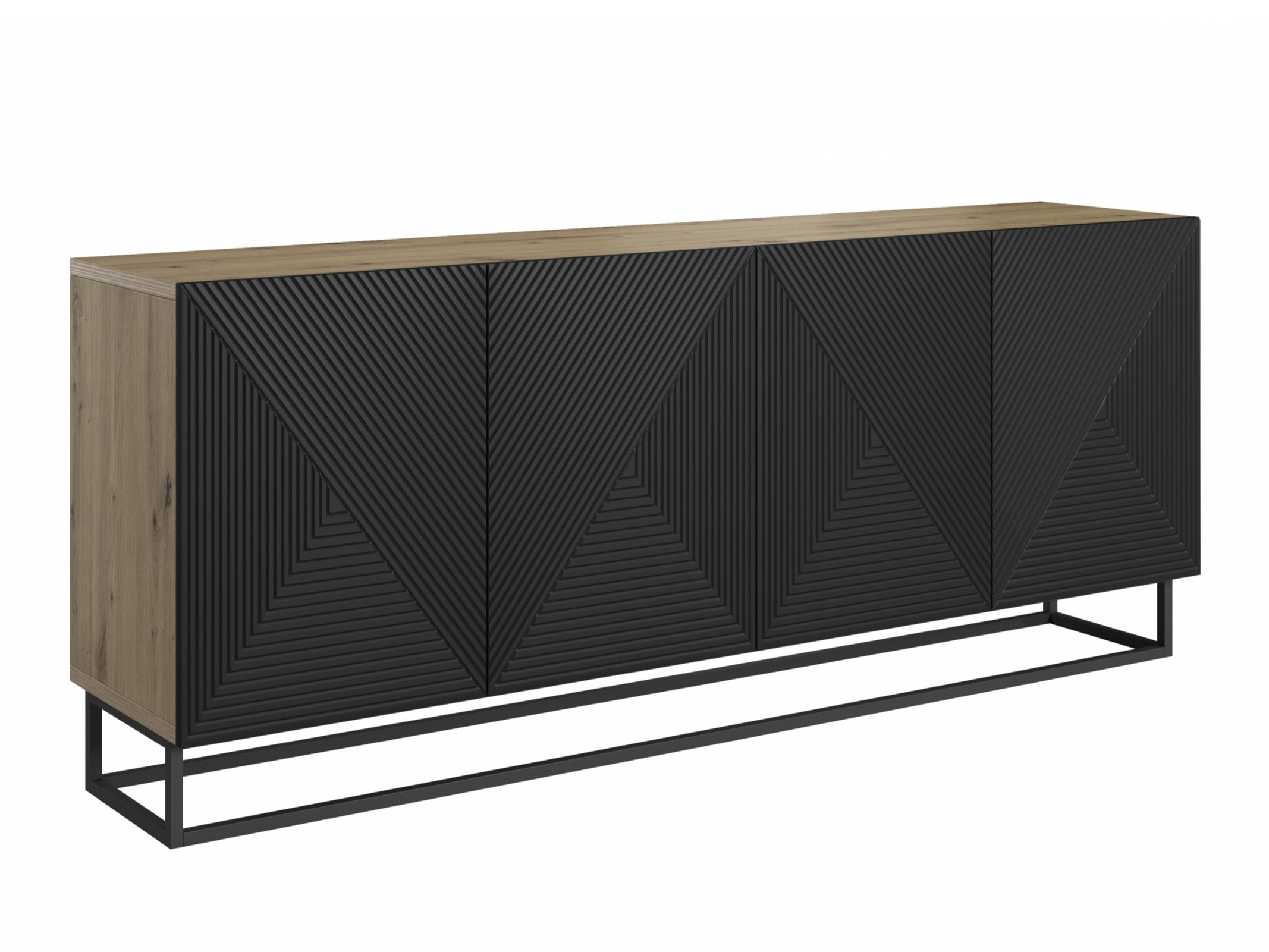 Шкафчик Dortivi 111 (Artisan дуб + Матовый черный)