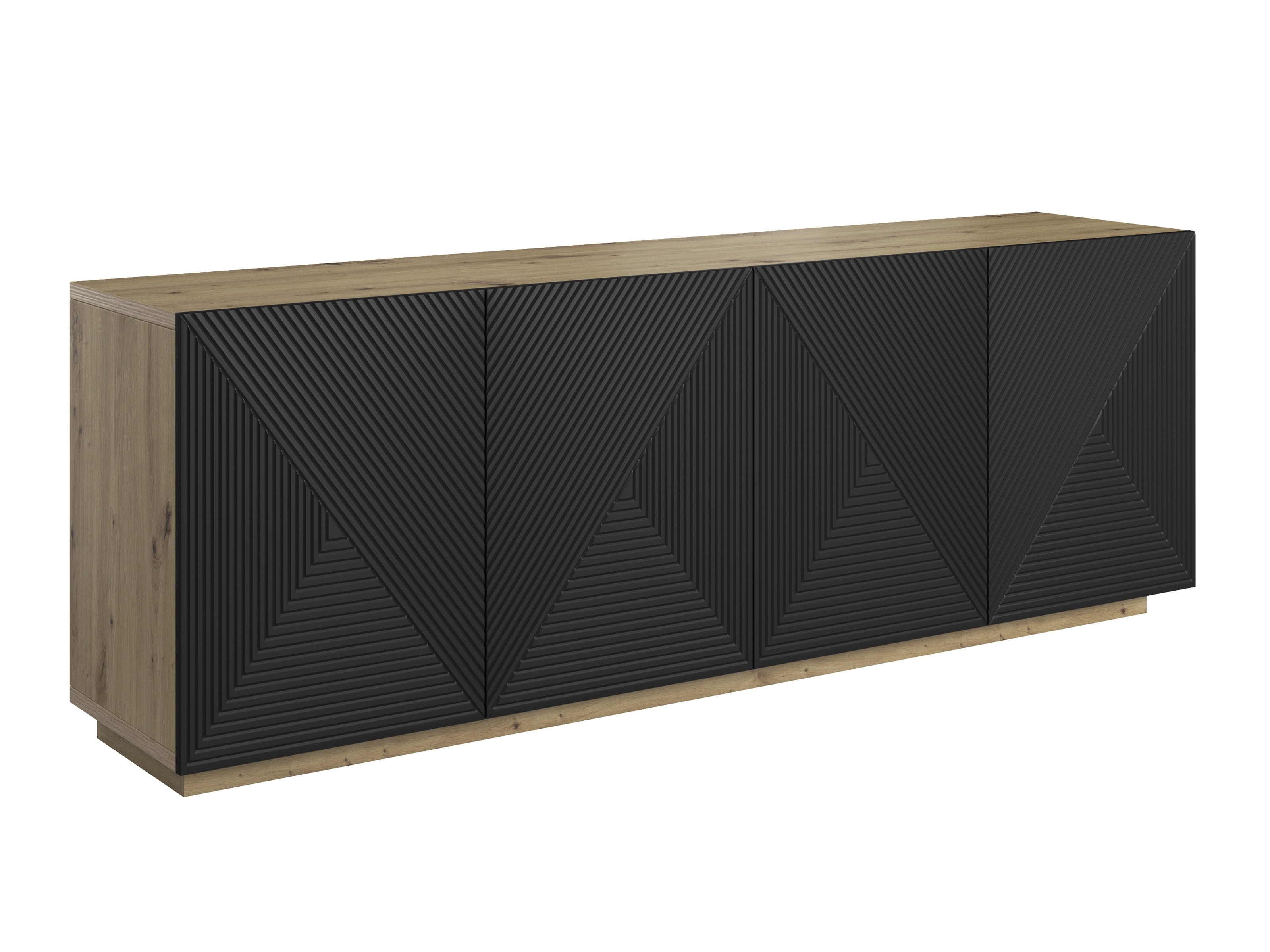 Skapis Dortivi 110 (Artisan ozols + Matēts melns)