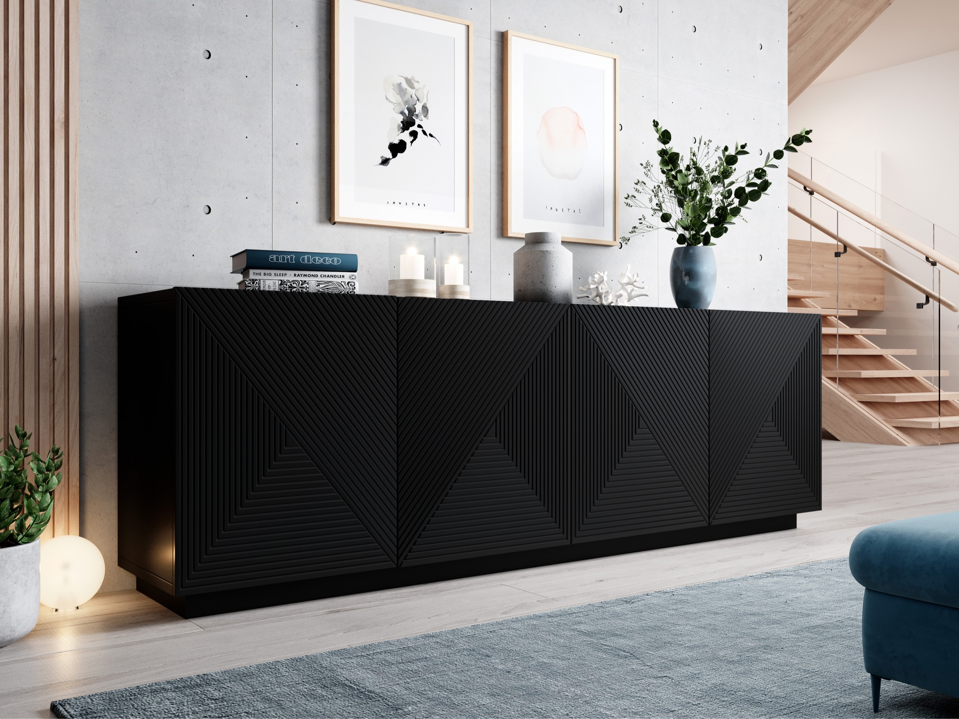 Skapis Dortivi 110 (Matēts melns)