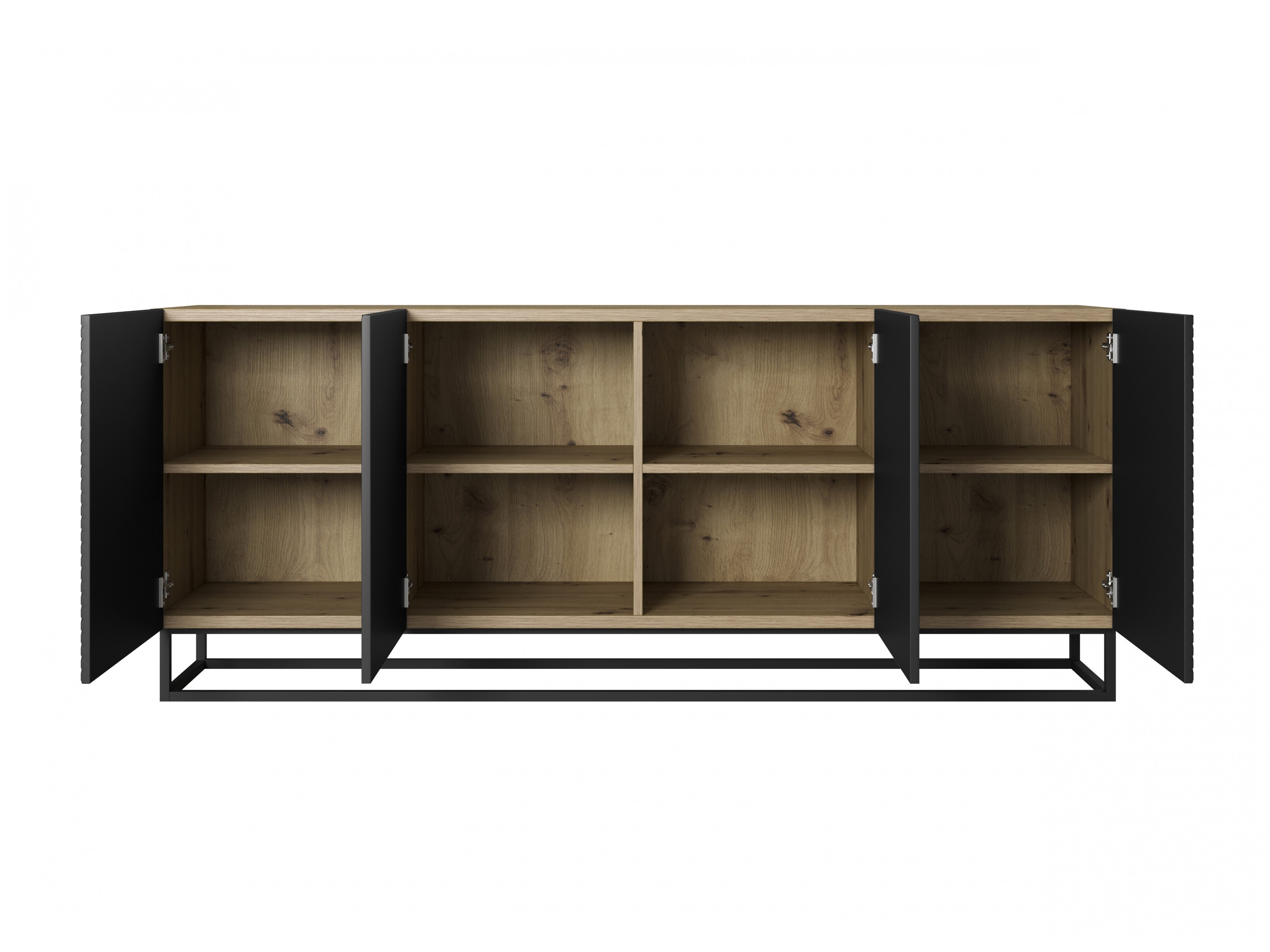 Skapis Dortivi 111 (Artisan ozols + Matēts melns)