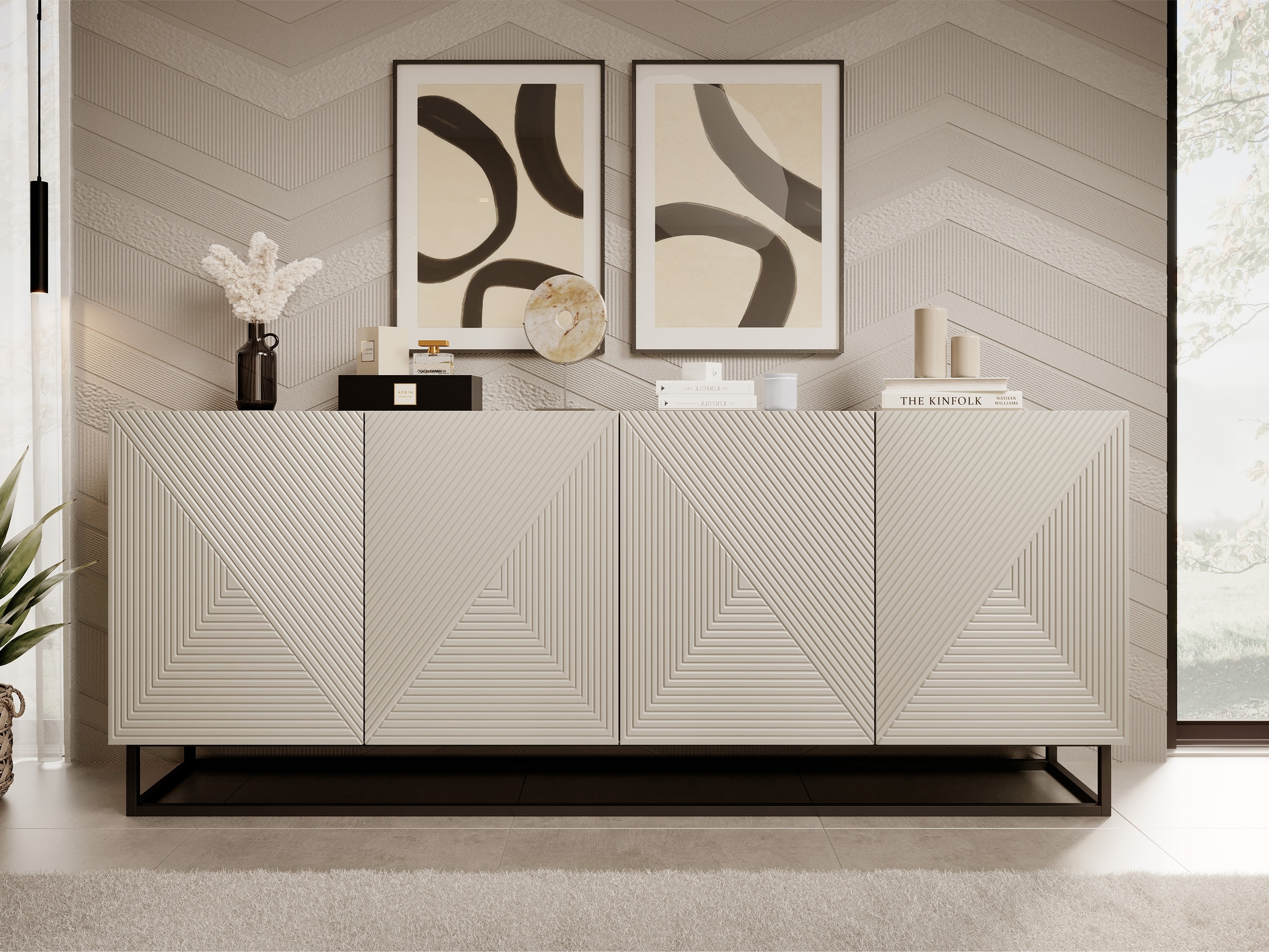 Skapis Dortivi 111 (Kašmirs + Melns)