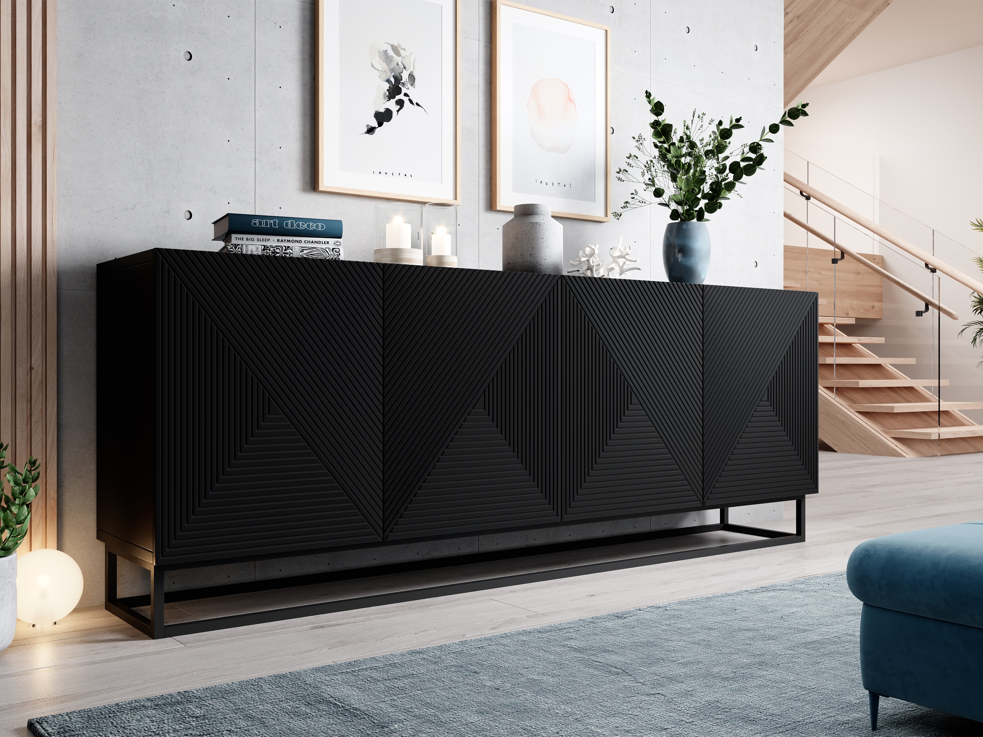 Skapis Dortivi 111 (Matēts melns)