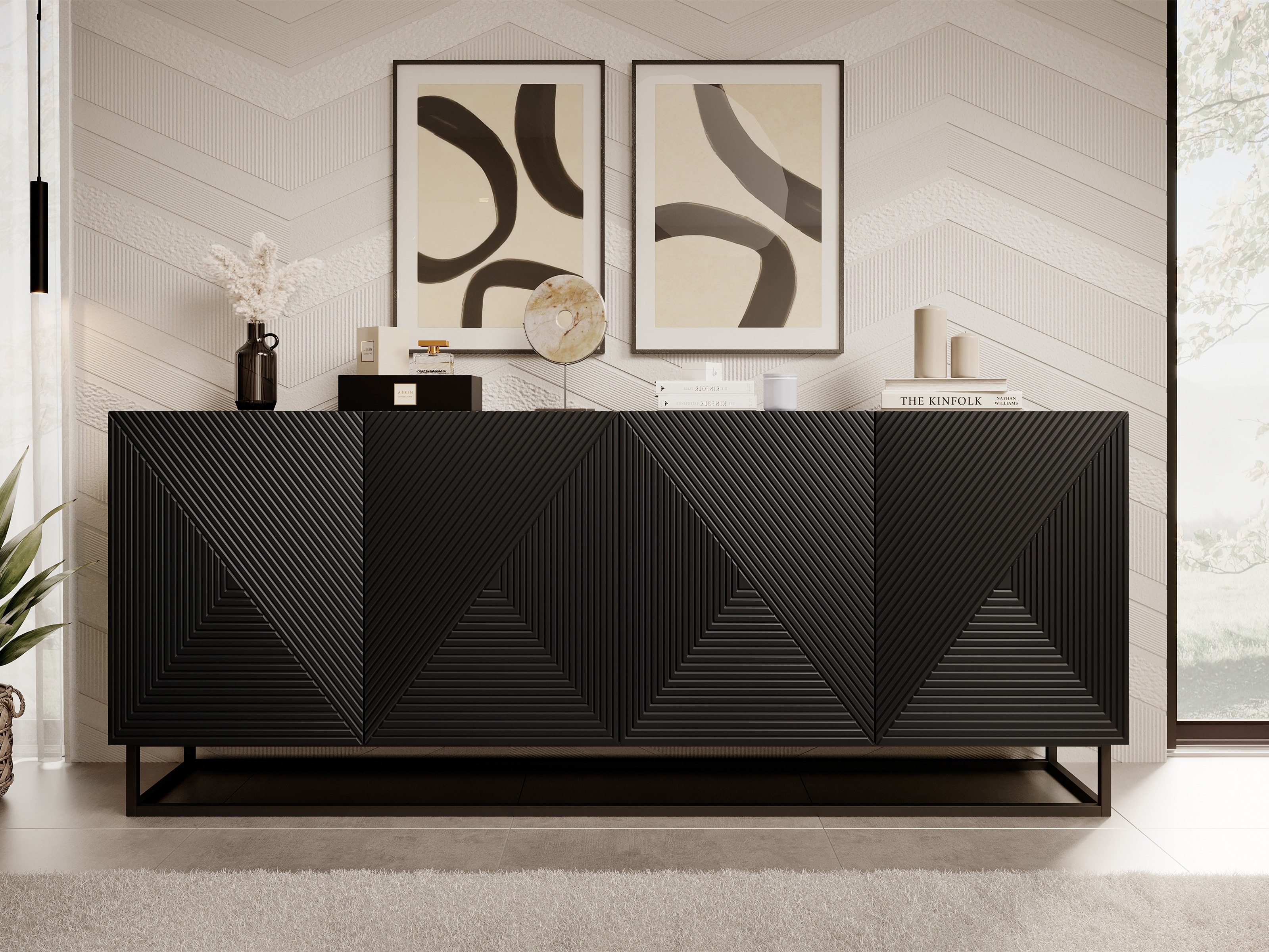 Skapis Dortivi 111 (Matēts melns)