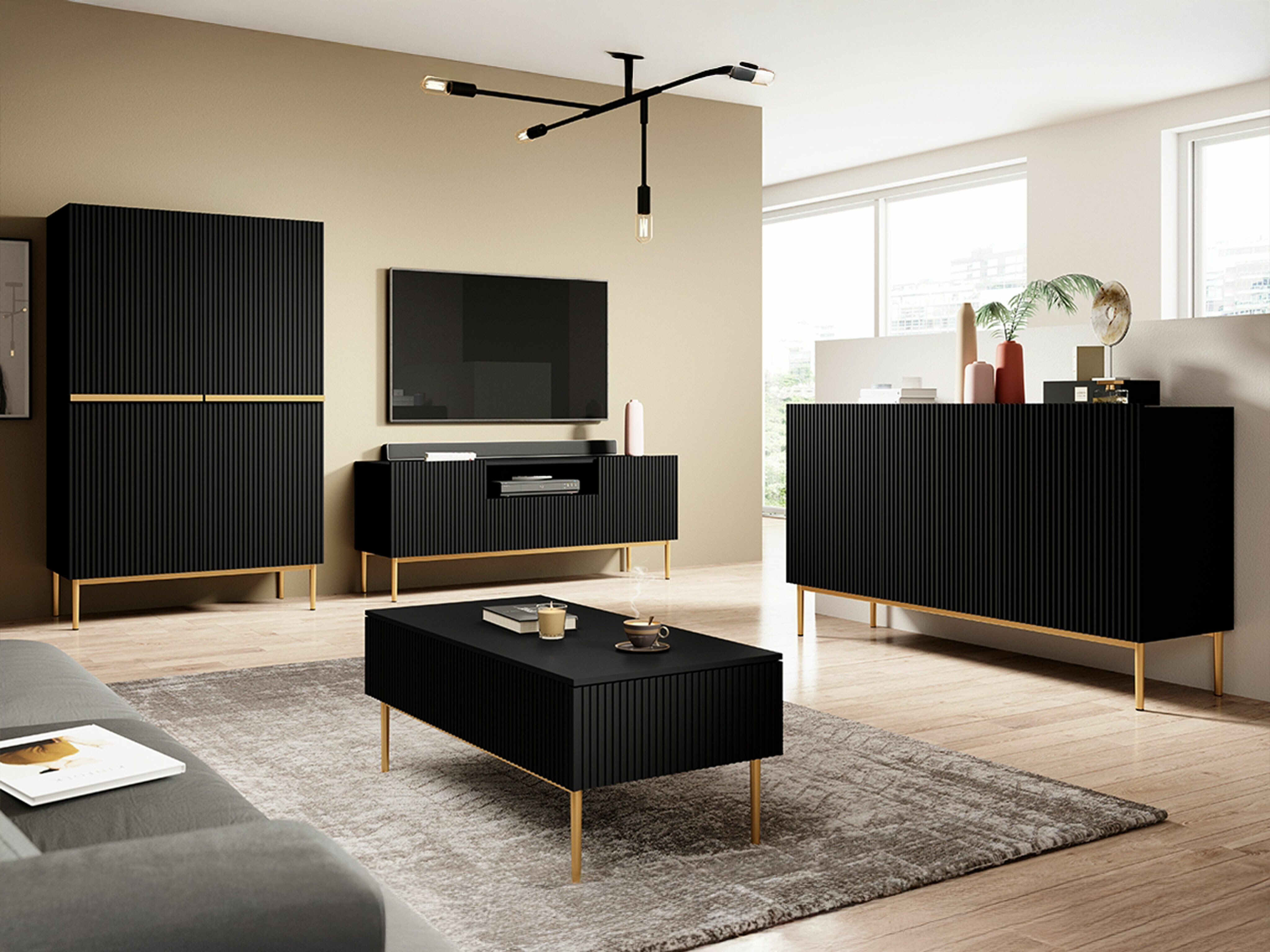 TV galds Melfelu 105 (Melns)