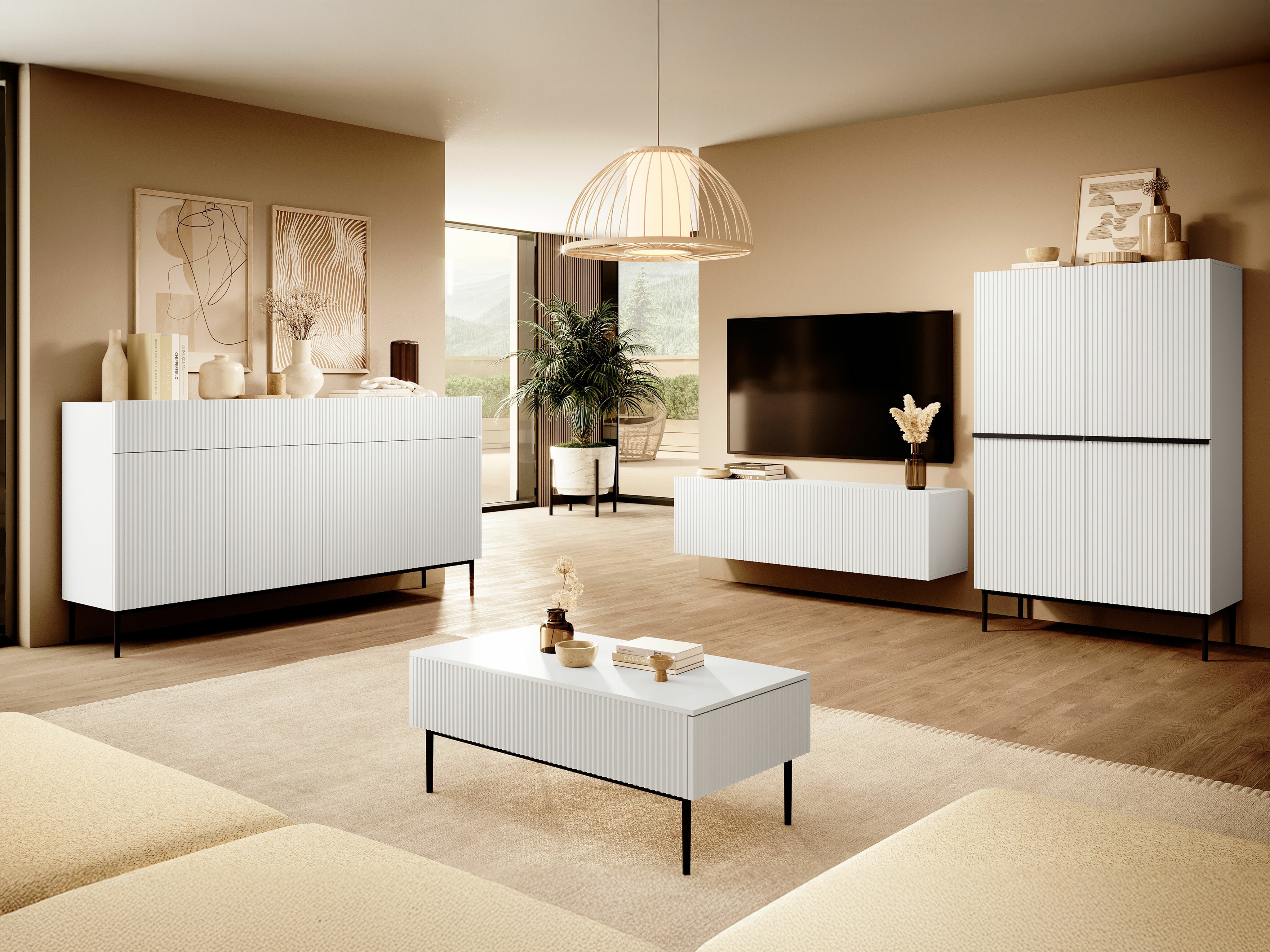 TV galds Melfelu 107 (Melns)