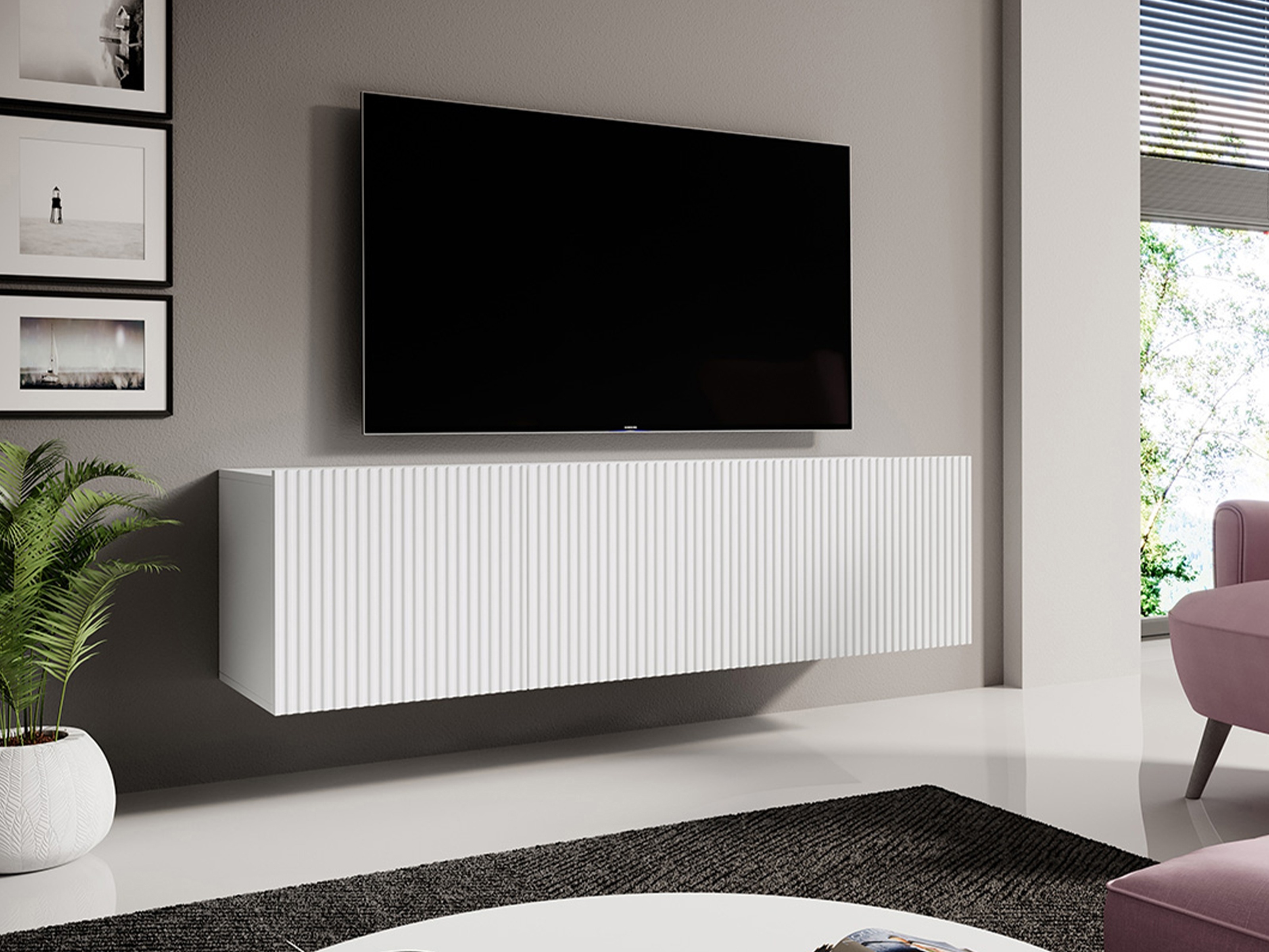 TV galds Melfelu 109 (Balts)