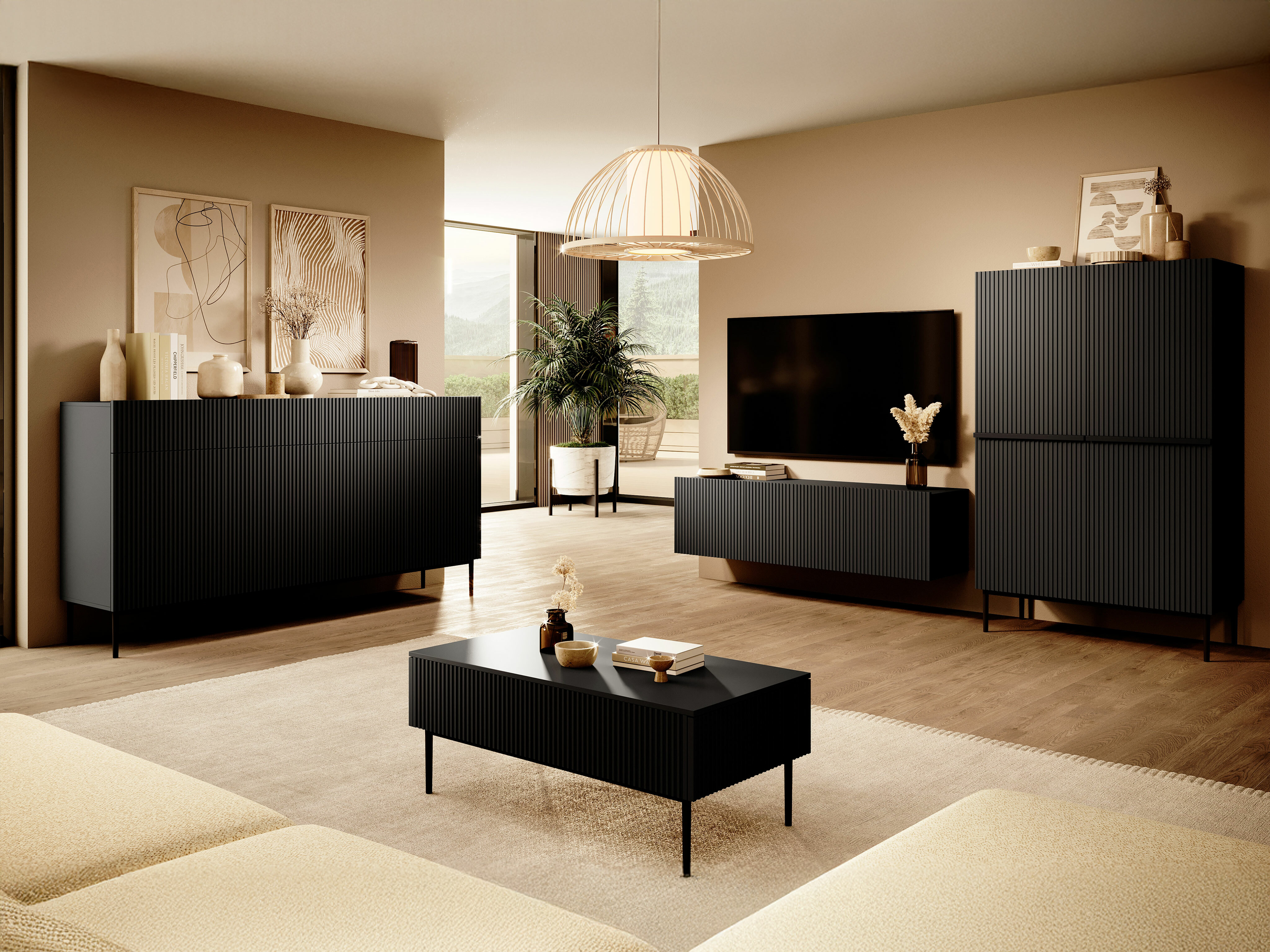 TV galds Melfelu 109 (Melns)