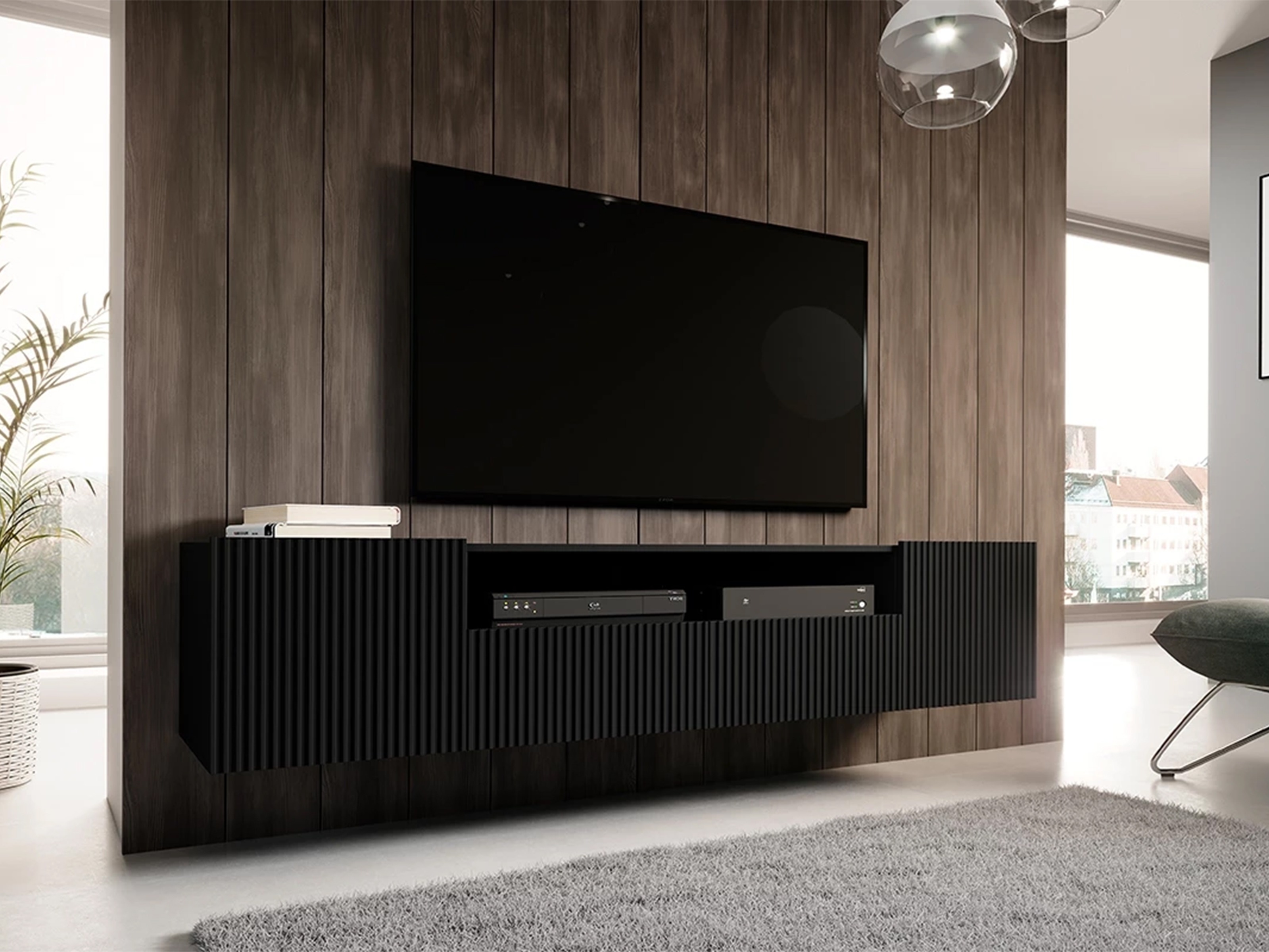 TV galds Melfelu 110 (Melns)