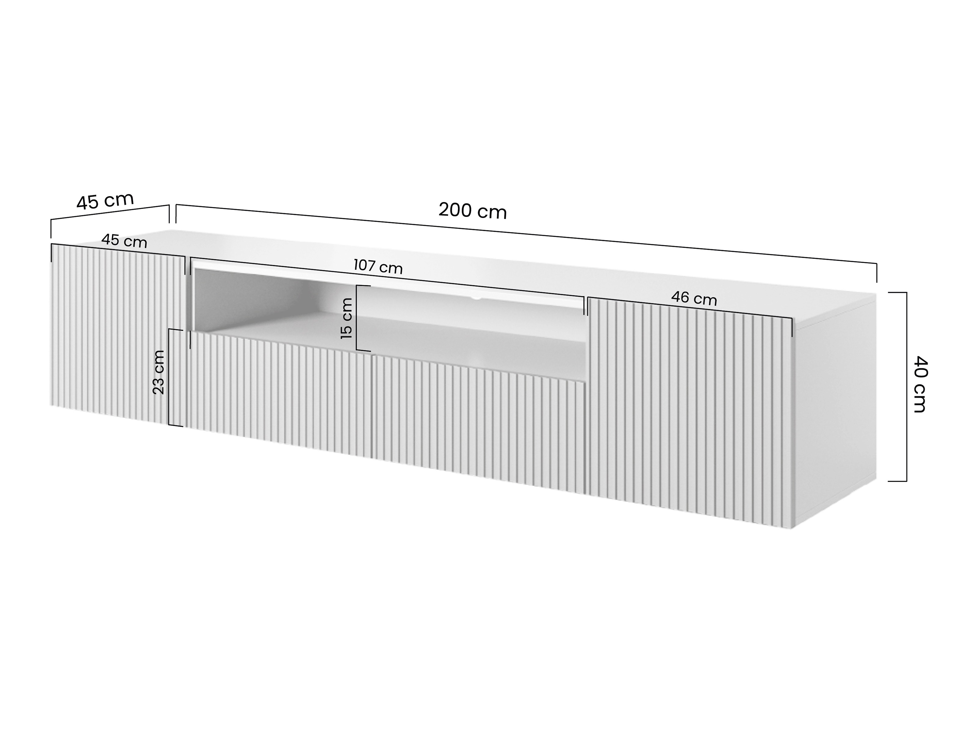TV galds Melfelu 110 (Melns)