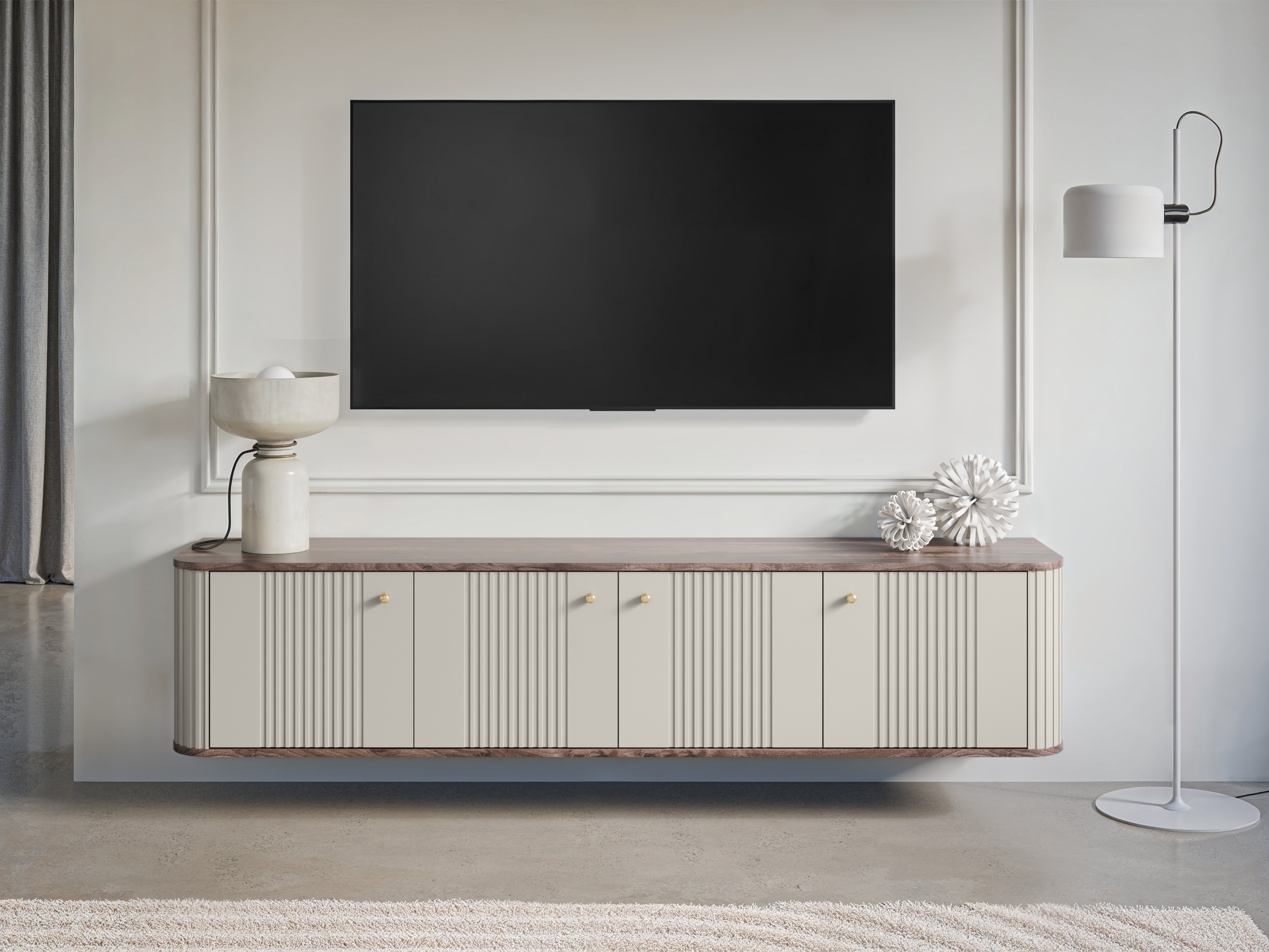 ТВ тумба Revtoru 104 (Кашемир + Орех)