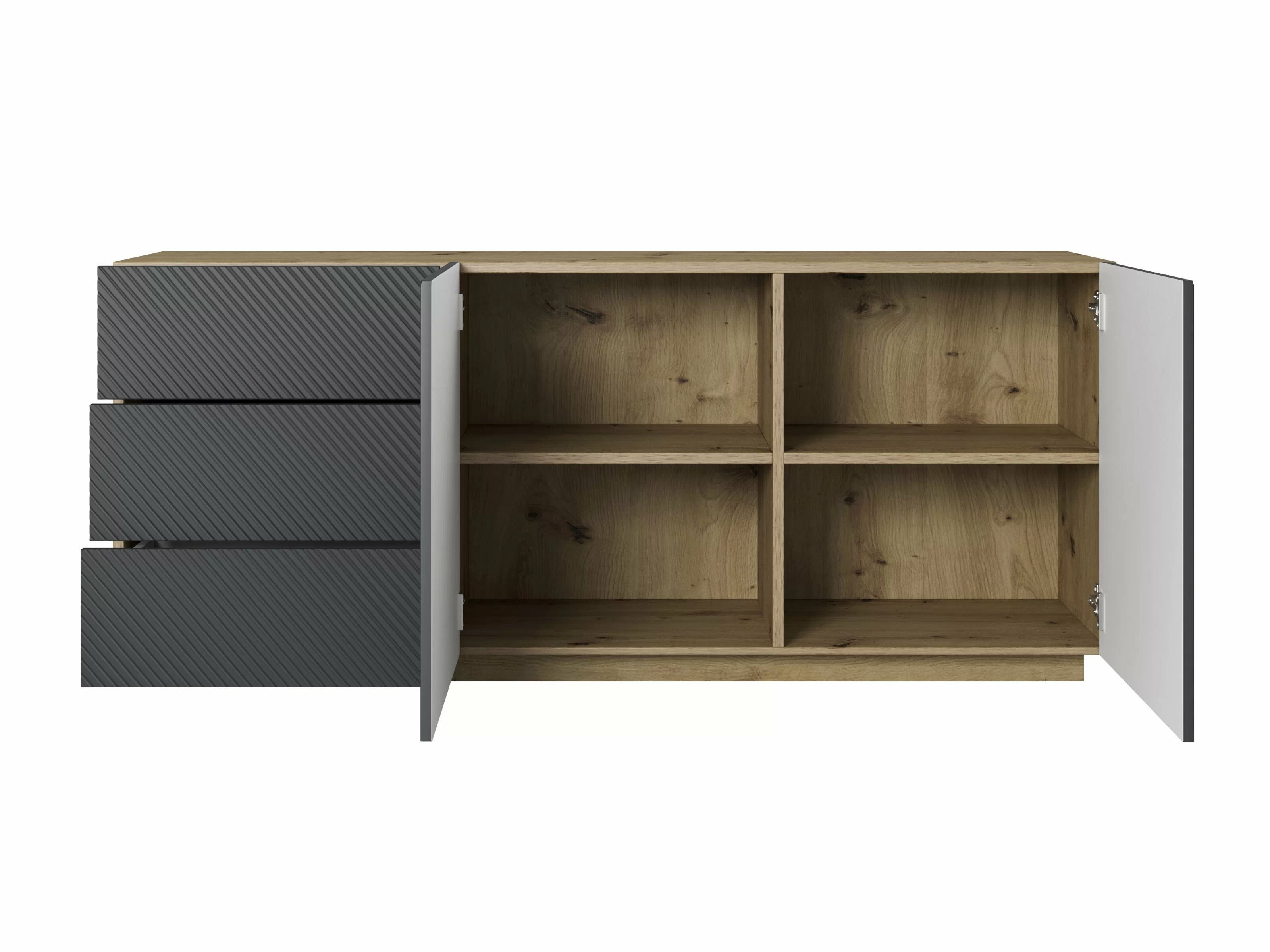 Kомод Dortivi 113 (Artisan дуб + Матовый серый)