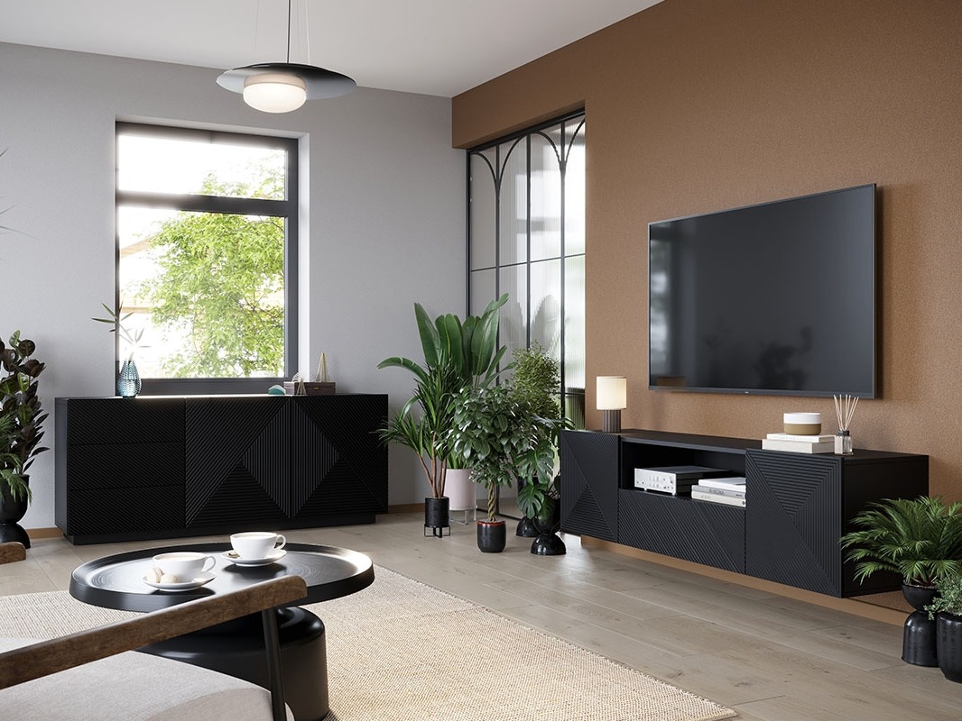 Kомод Dortivi 113 (Матовый черный)