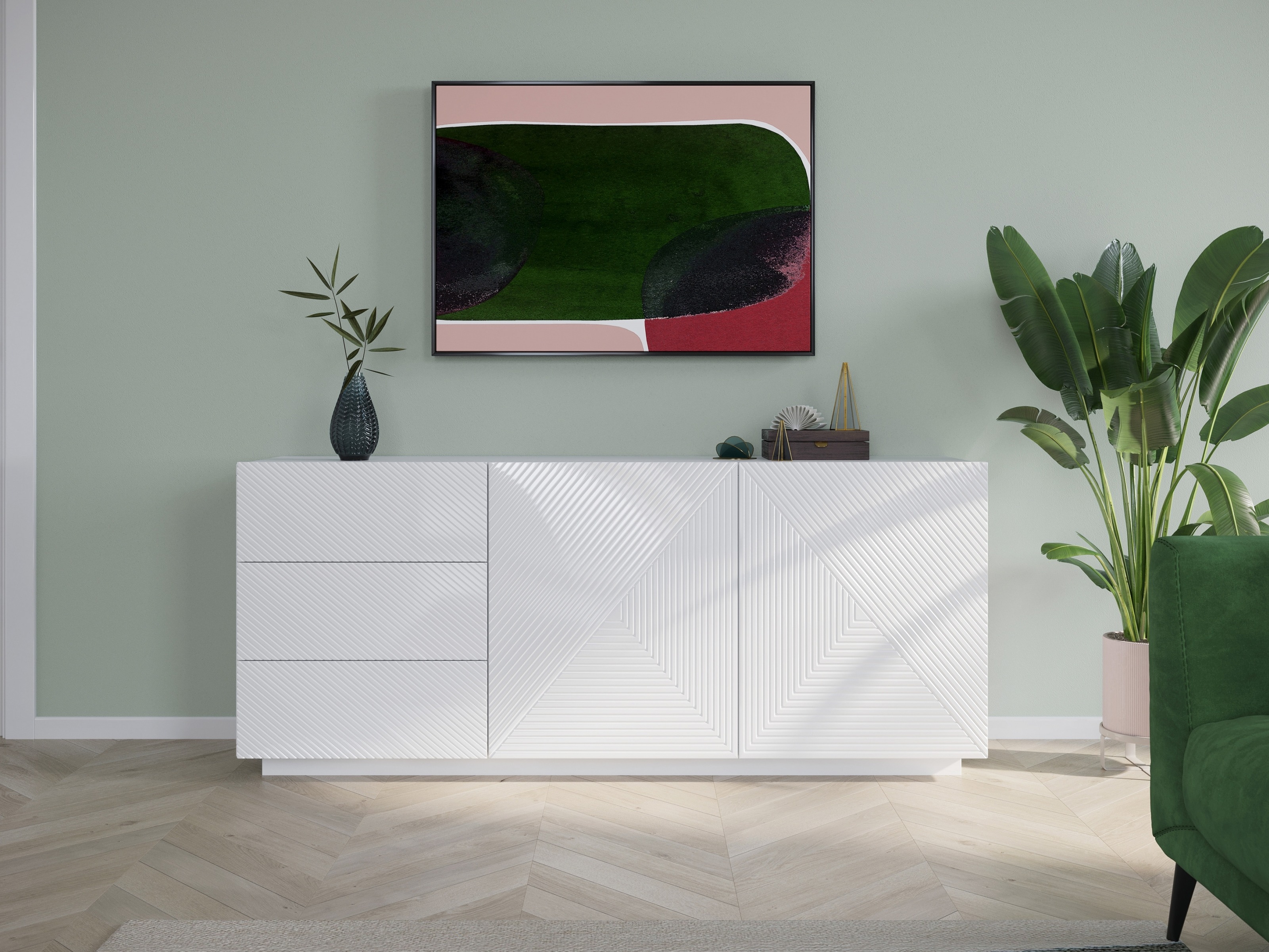 Kumode Dortivi 113 (Glancēts balts)