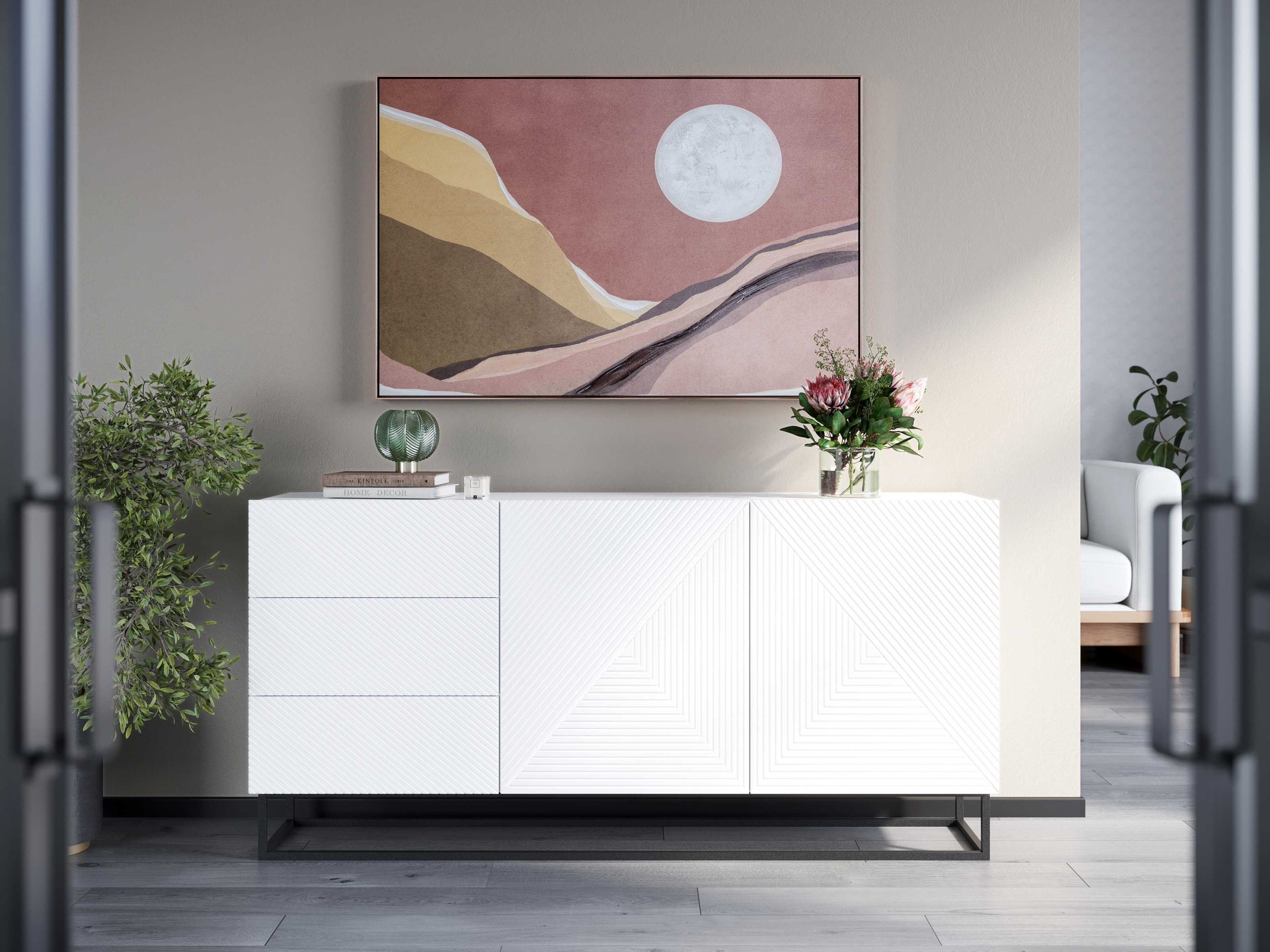 Kumode Dortivi 114 (Glancēts balts)