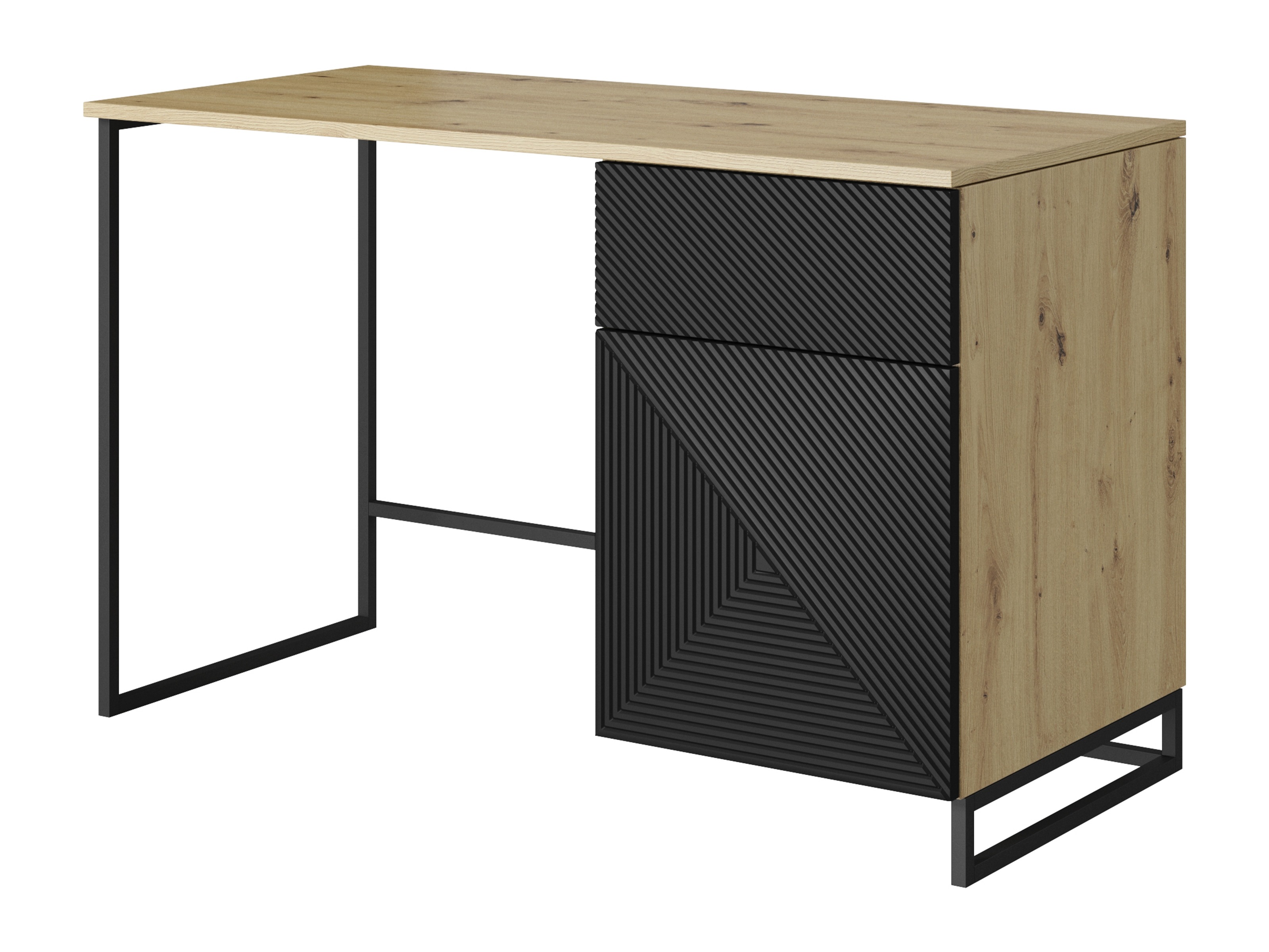 Rakstāmgalds Dortivi 112 (Artisan ozols + Matēts melns)