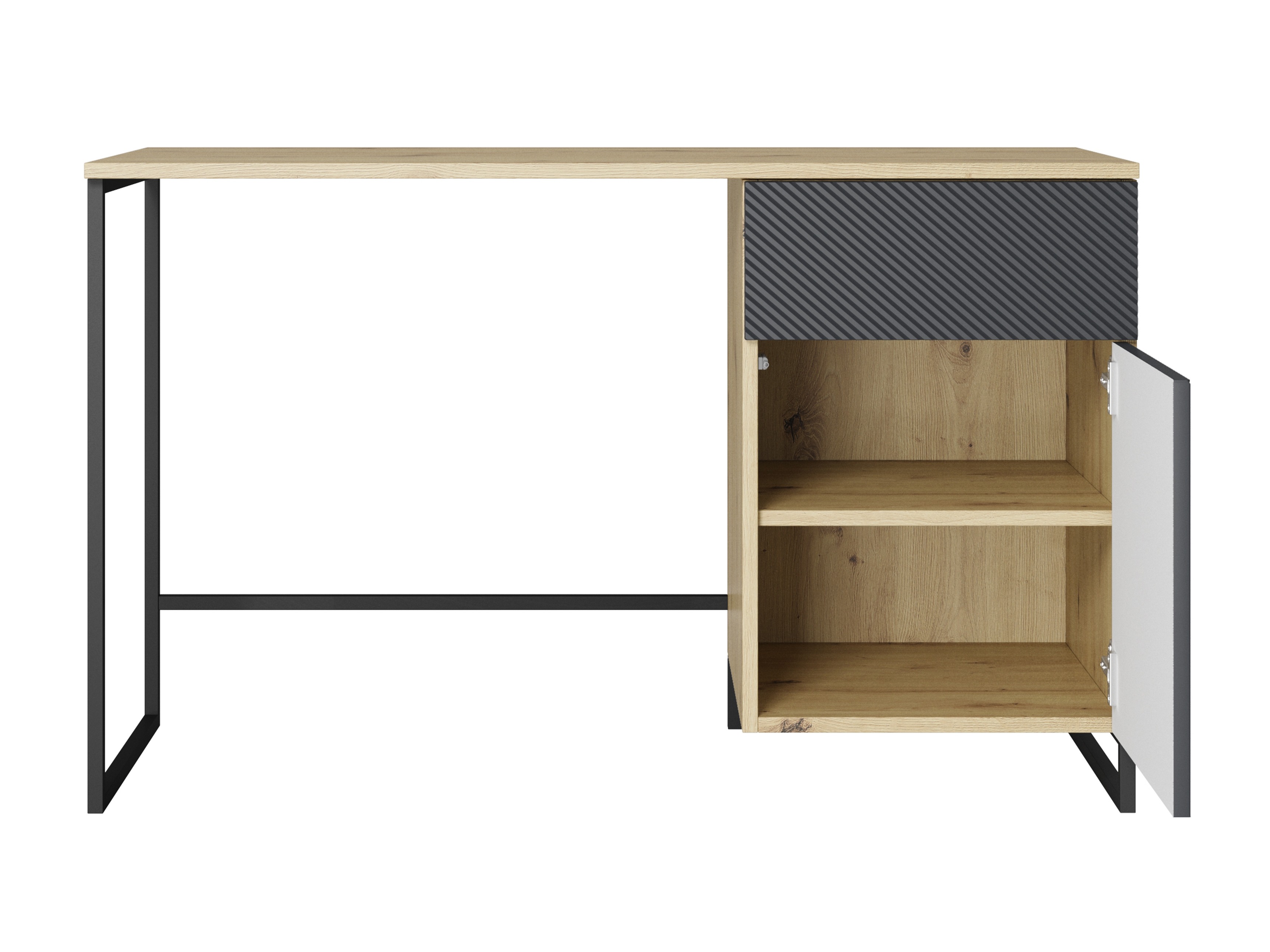 Rakstāmgalds Dortivi 112 (Artisan ozols + Matēts pelēks)