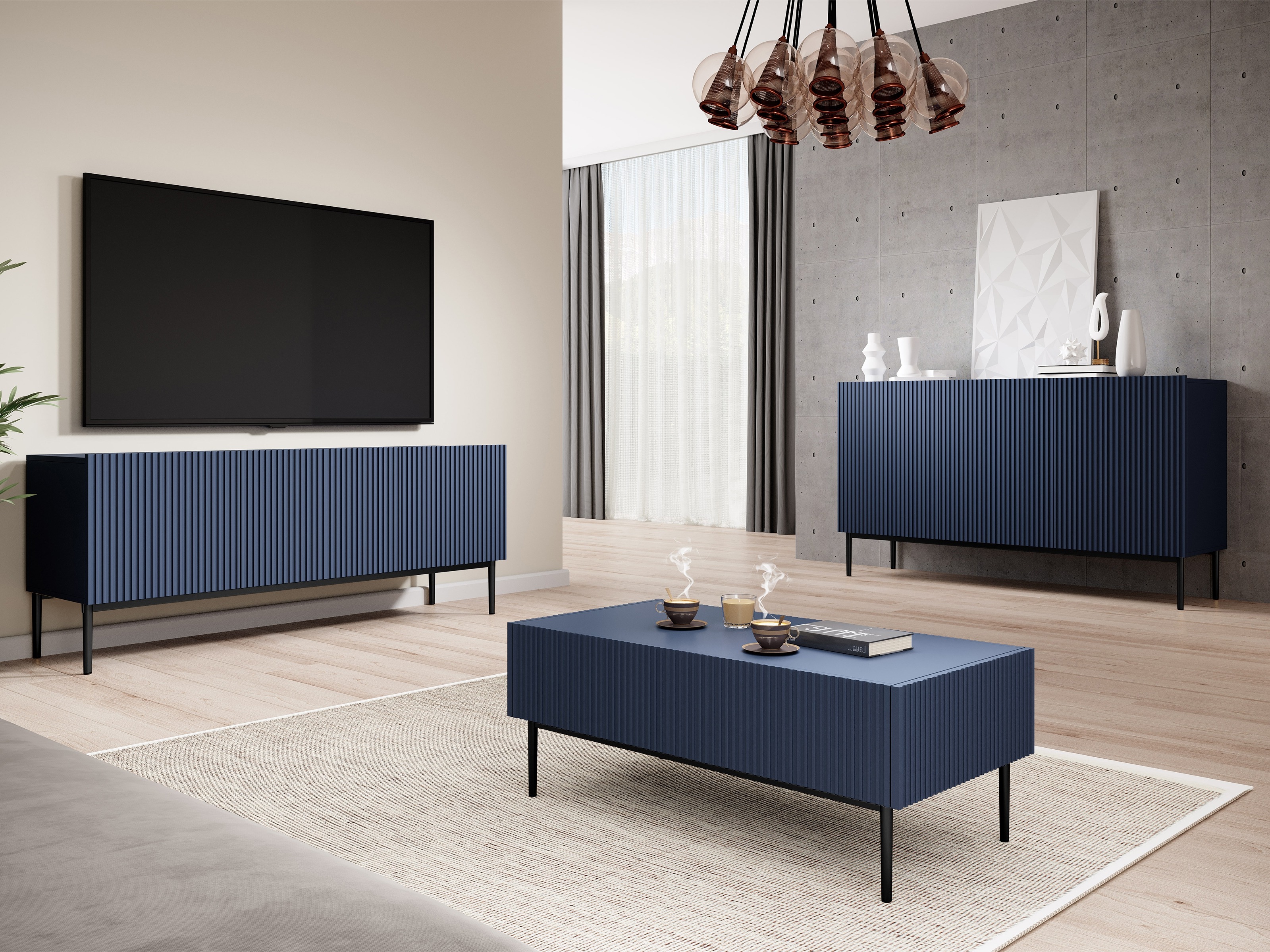 Skapis Melfelu 115 (Melns)