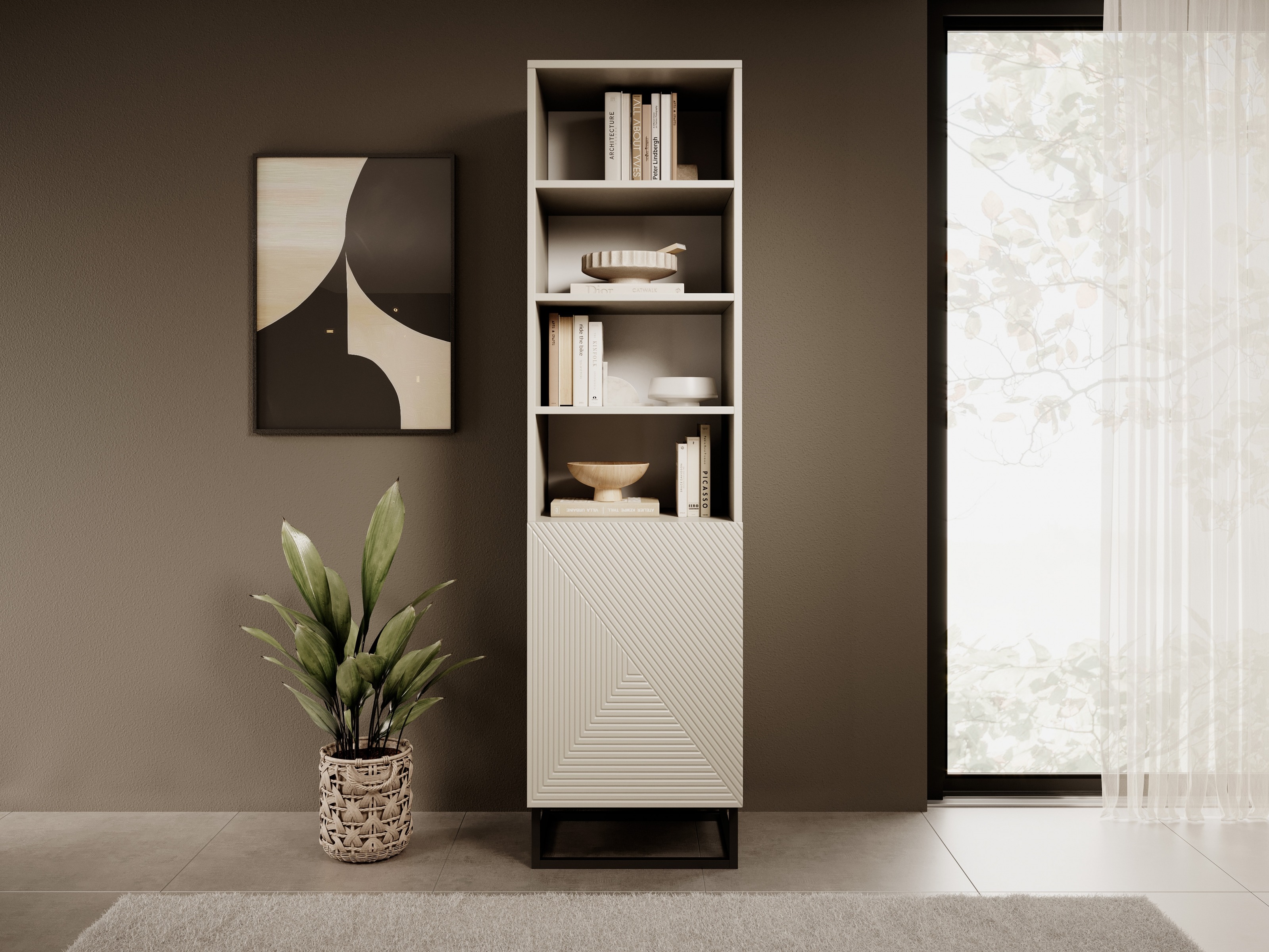 Plaukts Dortivi 116 (Kašmirs + Melns)