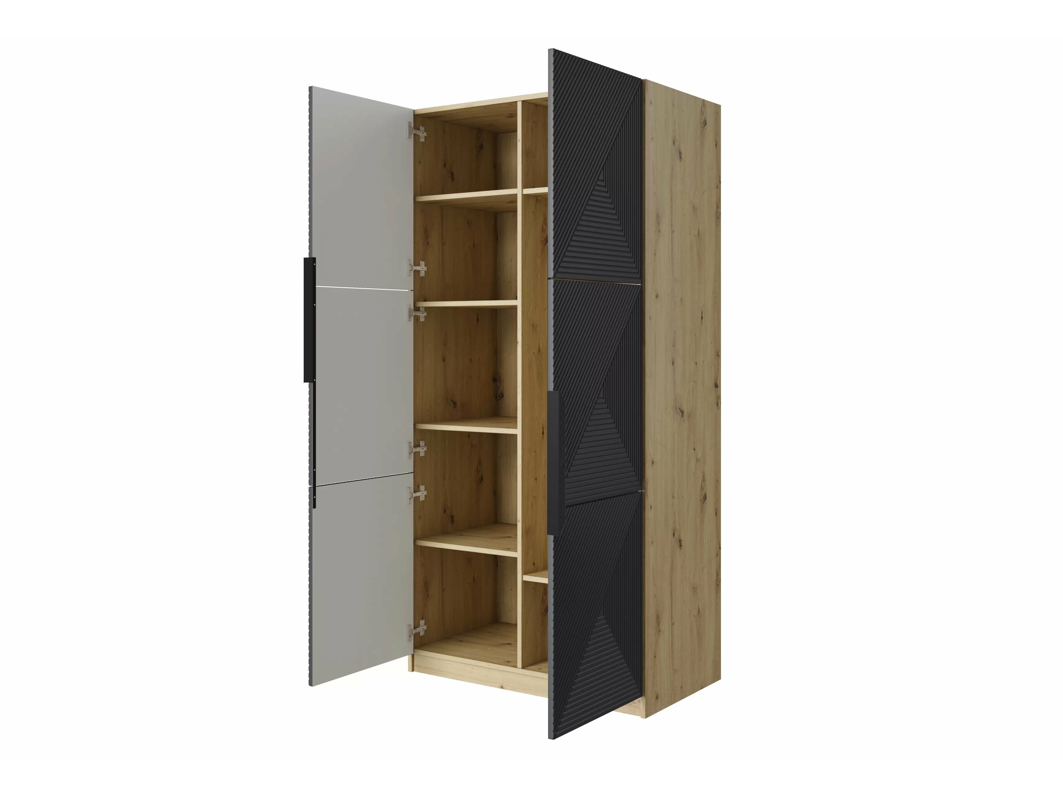 Skapis Dortivi 117 (Artisan ozols + Matēts pelēks)