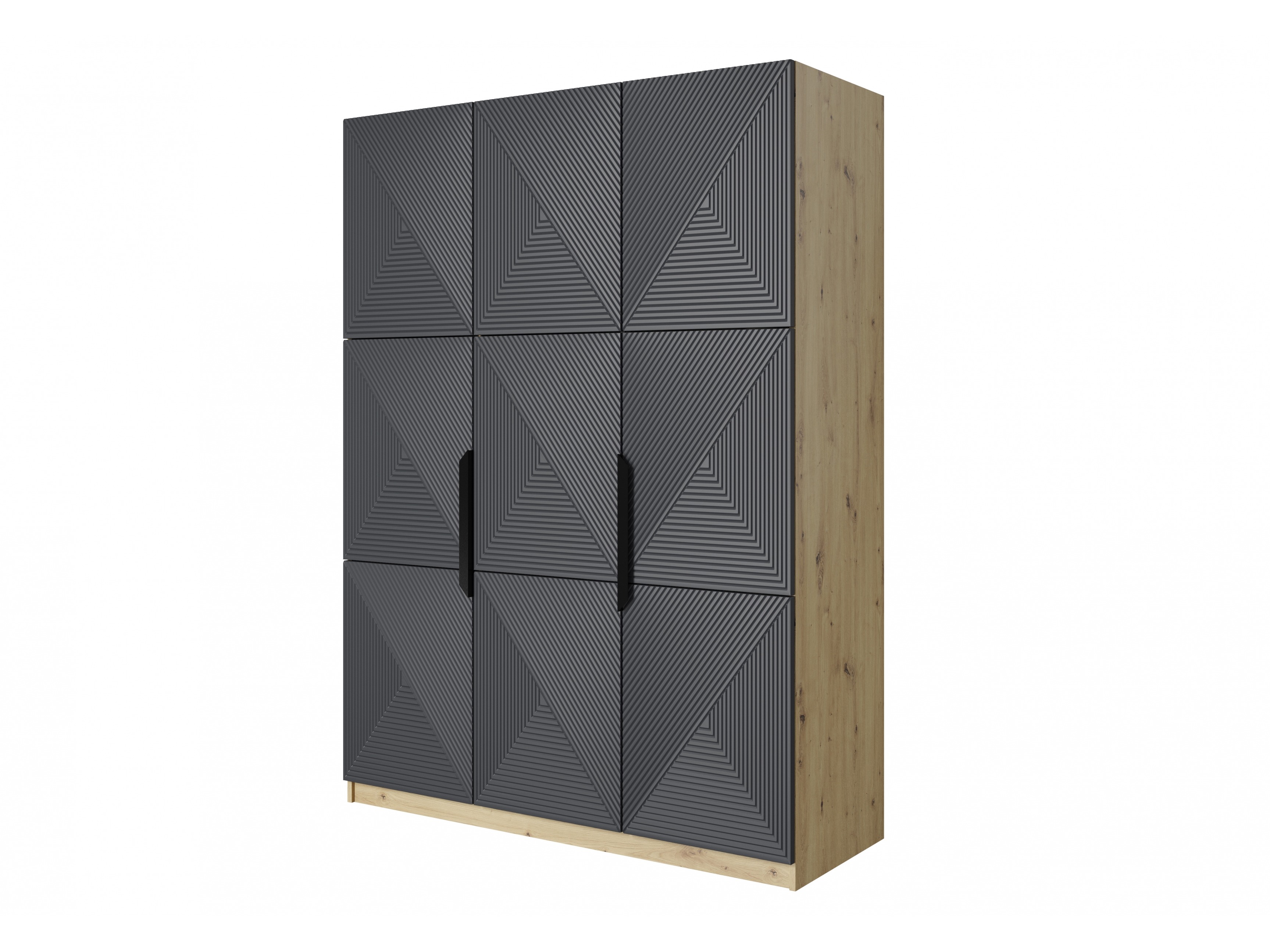 Skapis Dortivi 118 (Artisan ozols + Matēts pelēks)