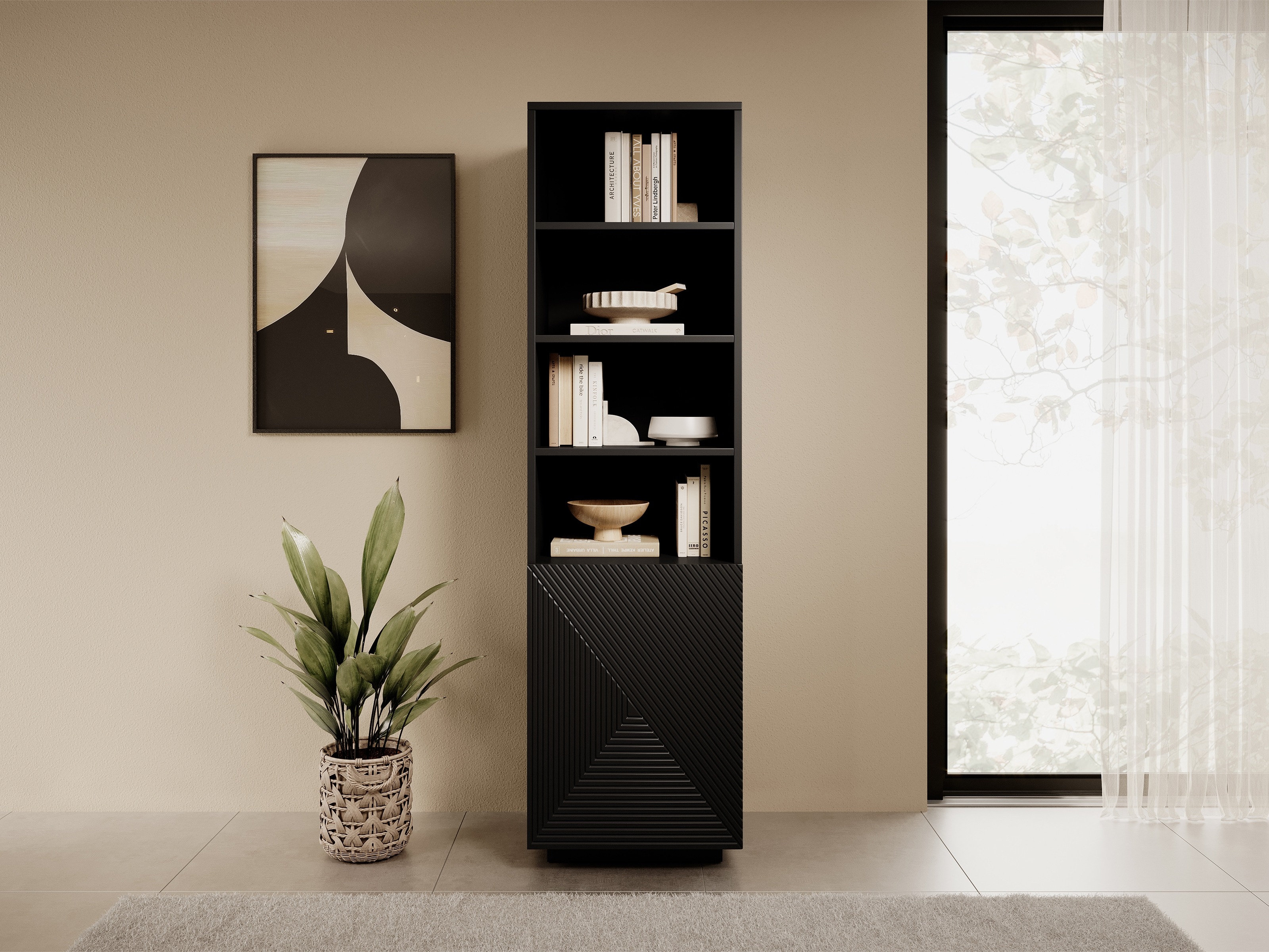 Стеллаж Dortivi 115 (Матовый черный)