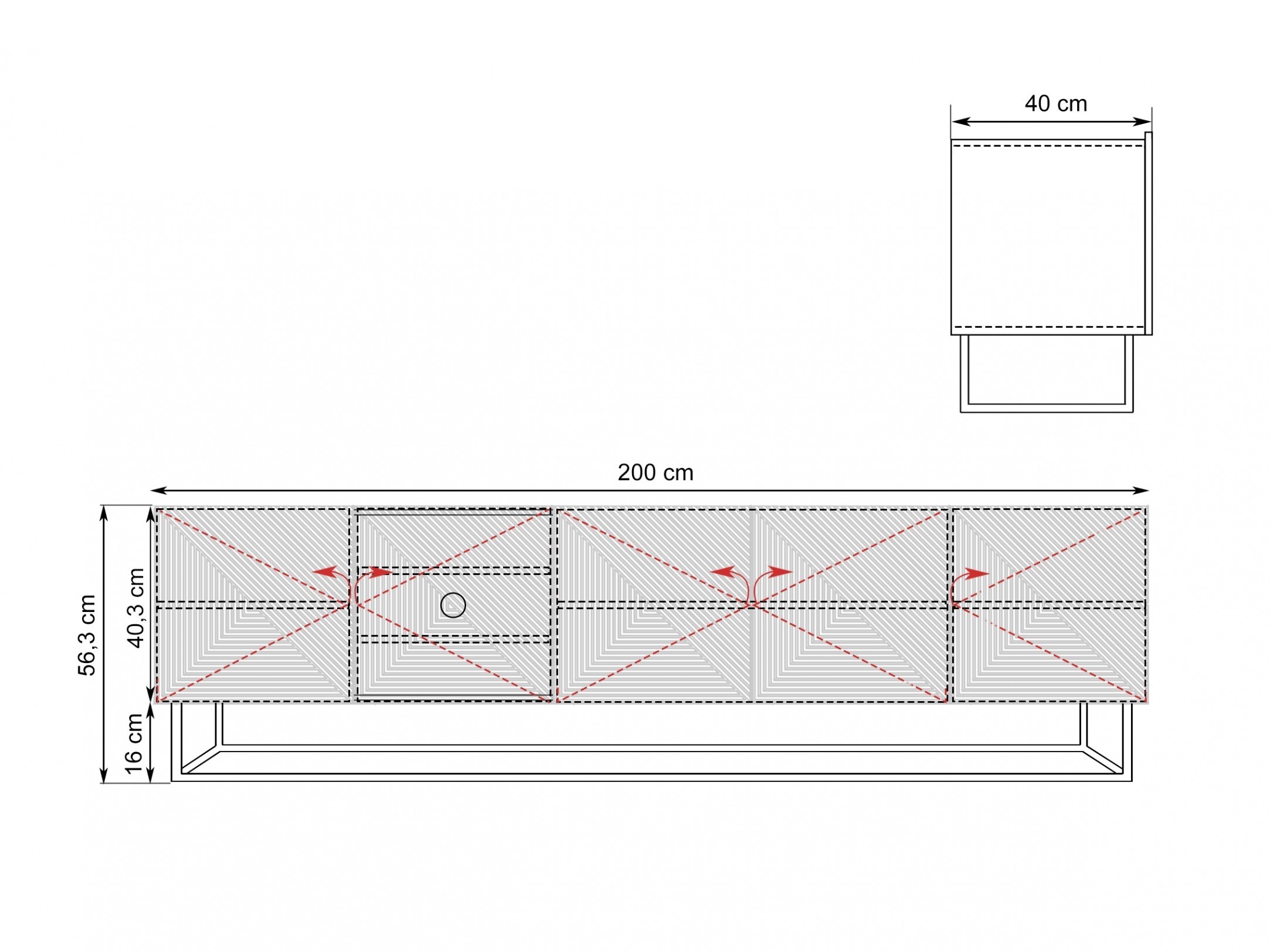 TV galds Dortivi 105 (Kašmirs)