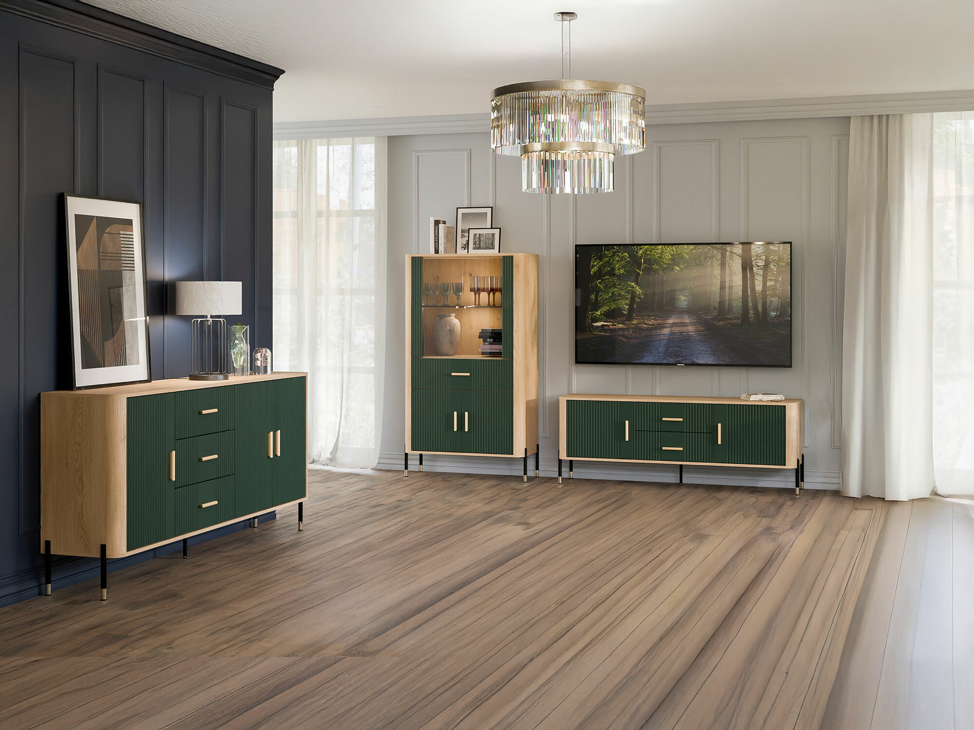 TV galds Flosora 103 (Zaļš)