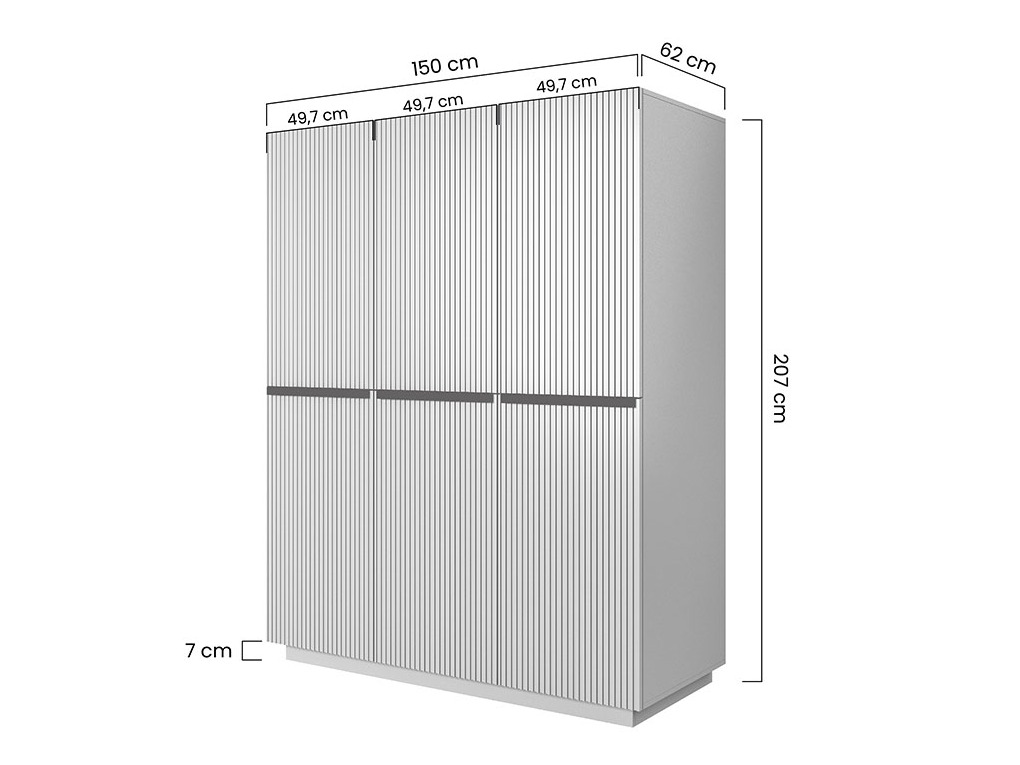 Skapis Melfelu 120 (Balts)