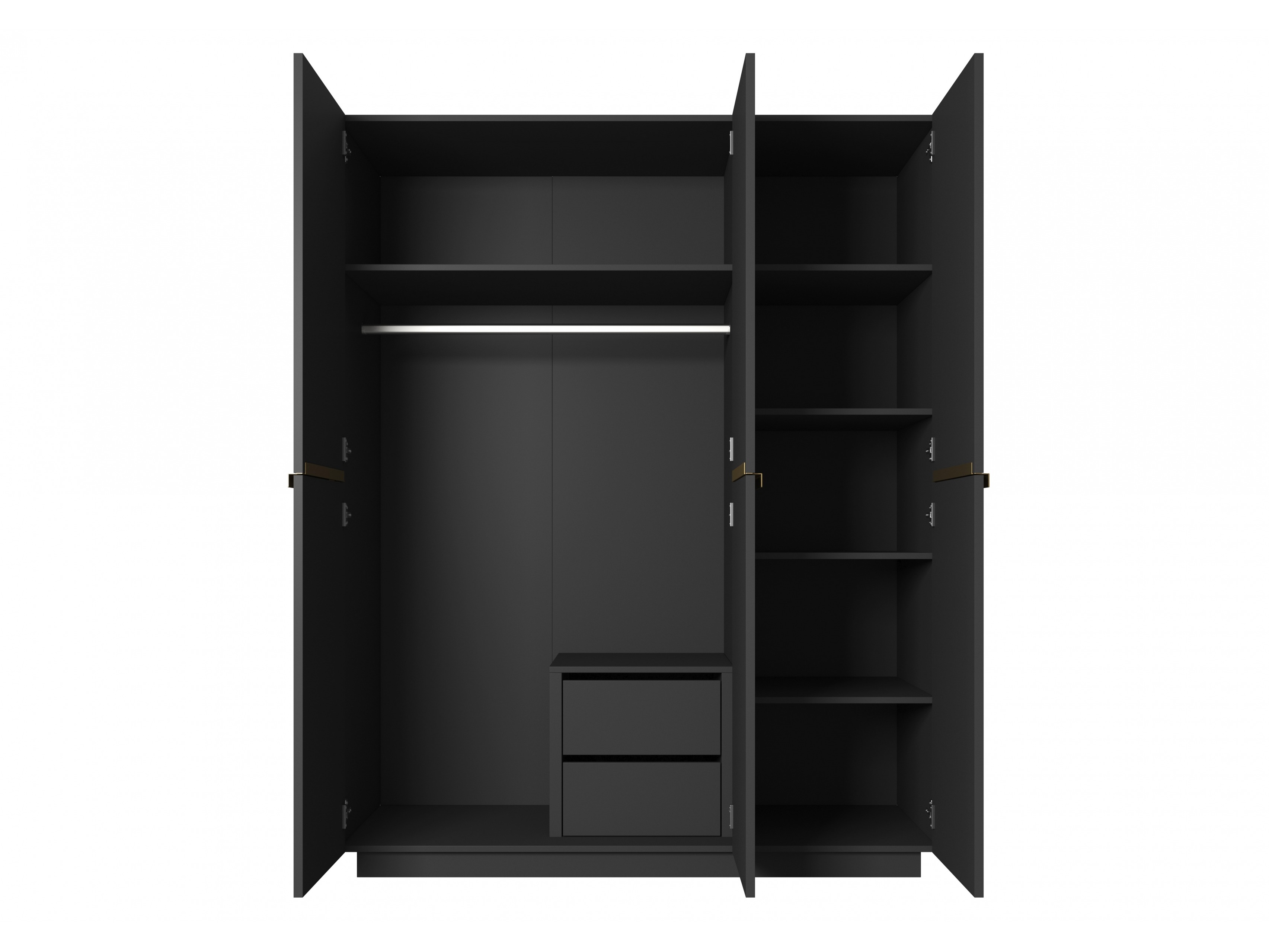 Skapis Melfelu 120 (Melns)